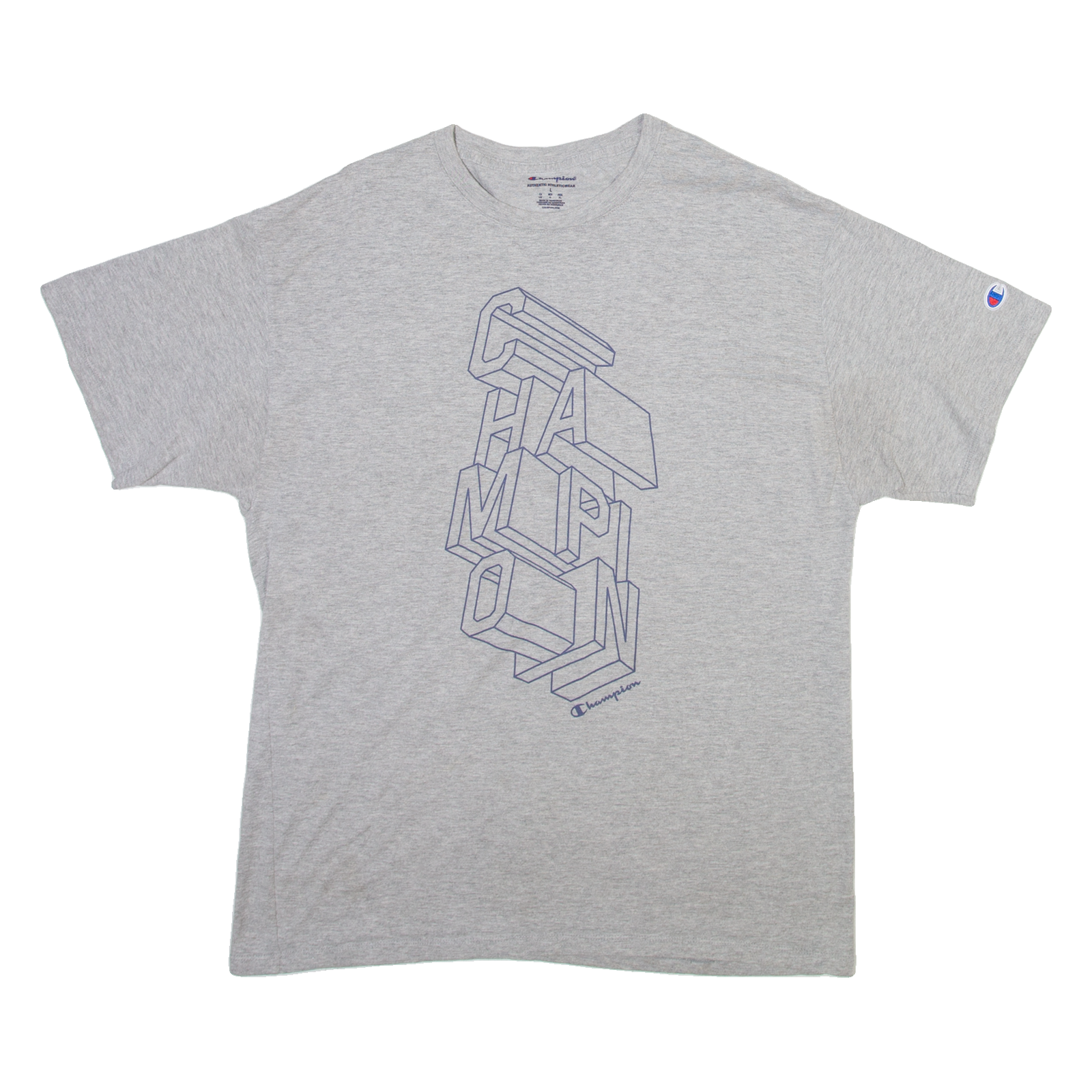 CHAMPION Mens T-Shirt Grey L Refurbished - N/A refurbished available on Cerqular
