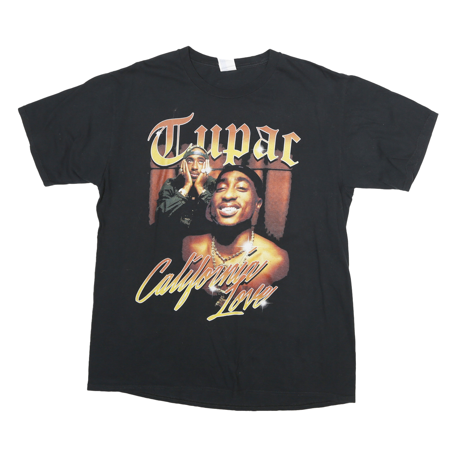 PORT & COMPANY Mens Black Tupac California Love Graphic T-Shirt L Crew Neck Refurbished - N/A refurbished available on Cerqular