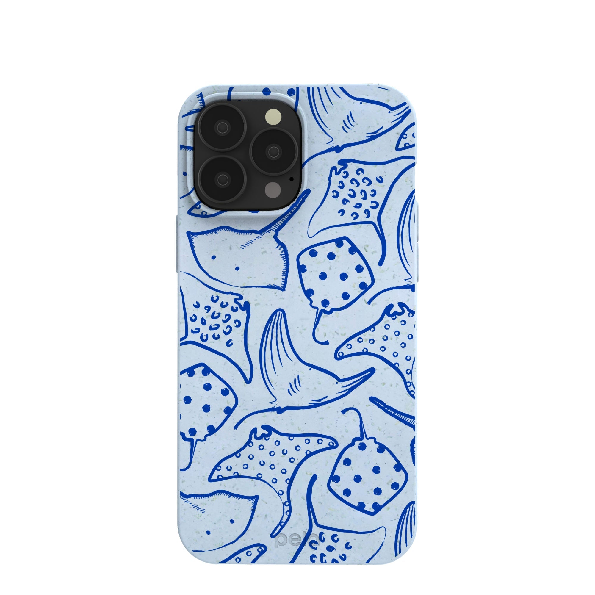 Powder Blue Stingray Fever iPhone 13 Pro Max Case Refurbished - Pela Case refurbished available on Cerqular