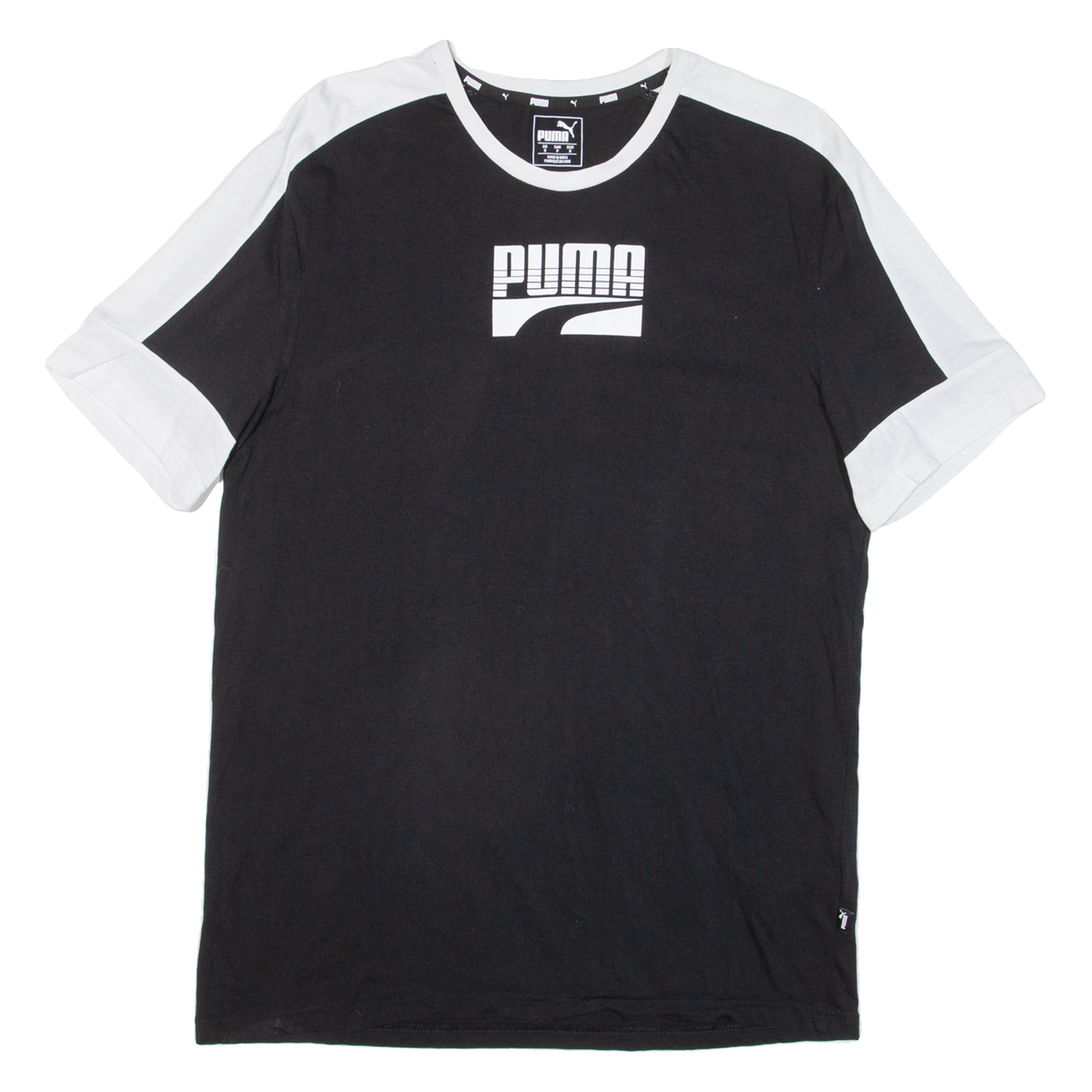 PUMA Mens T-Shirt Black S Refurbished - N/A refurbished available on Cerqular