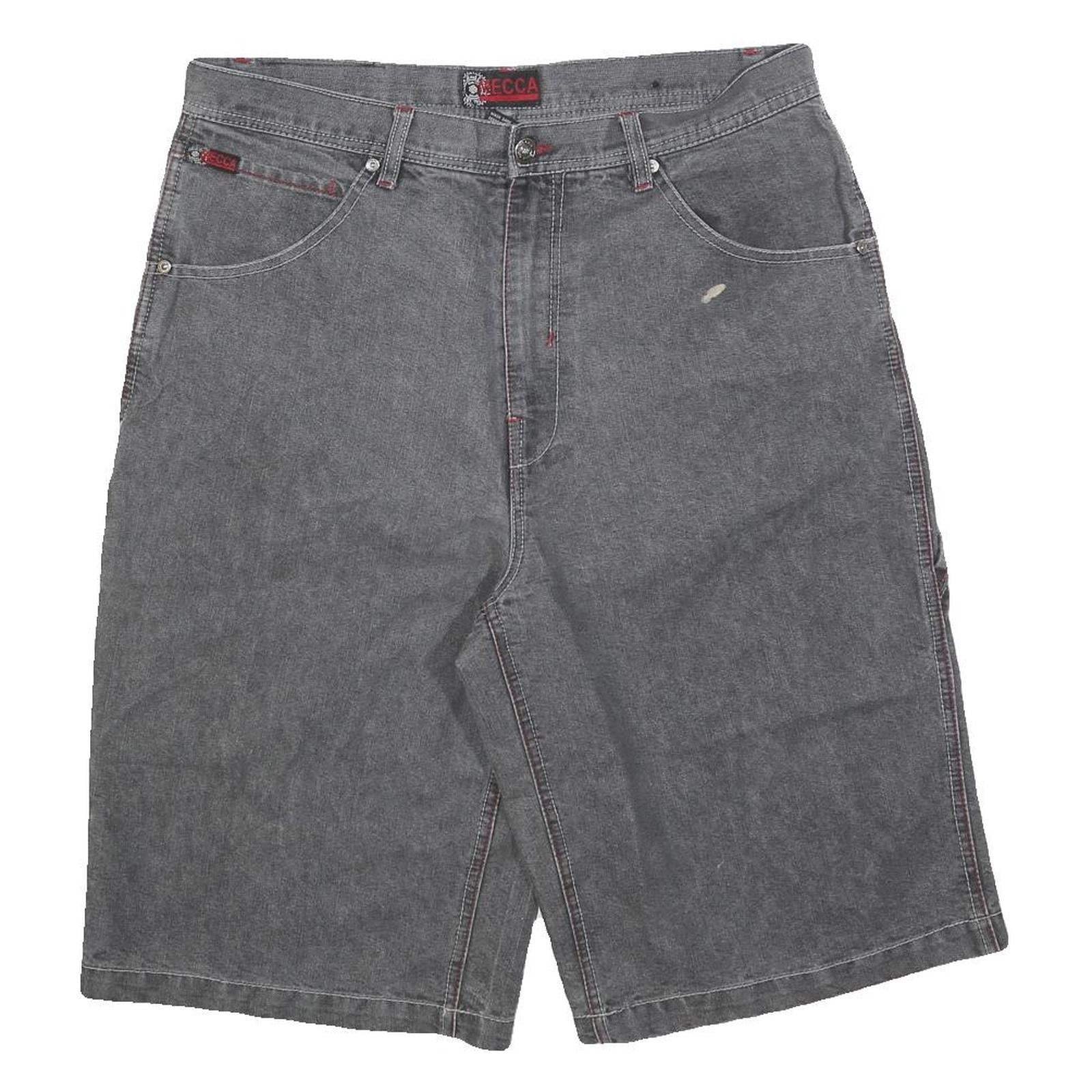 MECCA Mens Cotton Blend Grey Casual Shorts M W34 Workwear Everyday Refurbished - N/A refurbished available on Cerqular