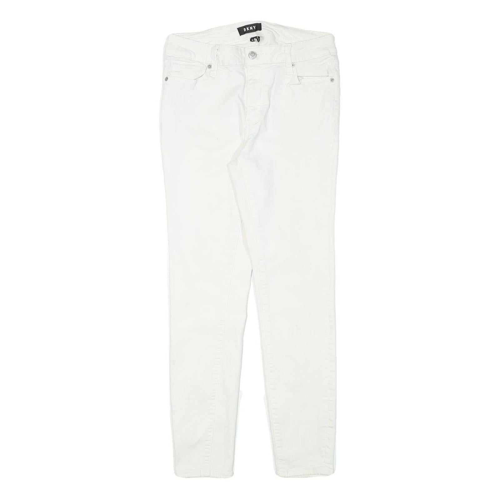 DKNY Womens Jeans White Slim Skinny Denim W27 L27 Zip Cotton Blend Fashion Refurbished - N/A refurbished available on Cerqular