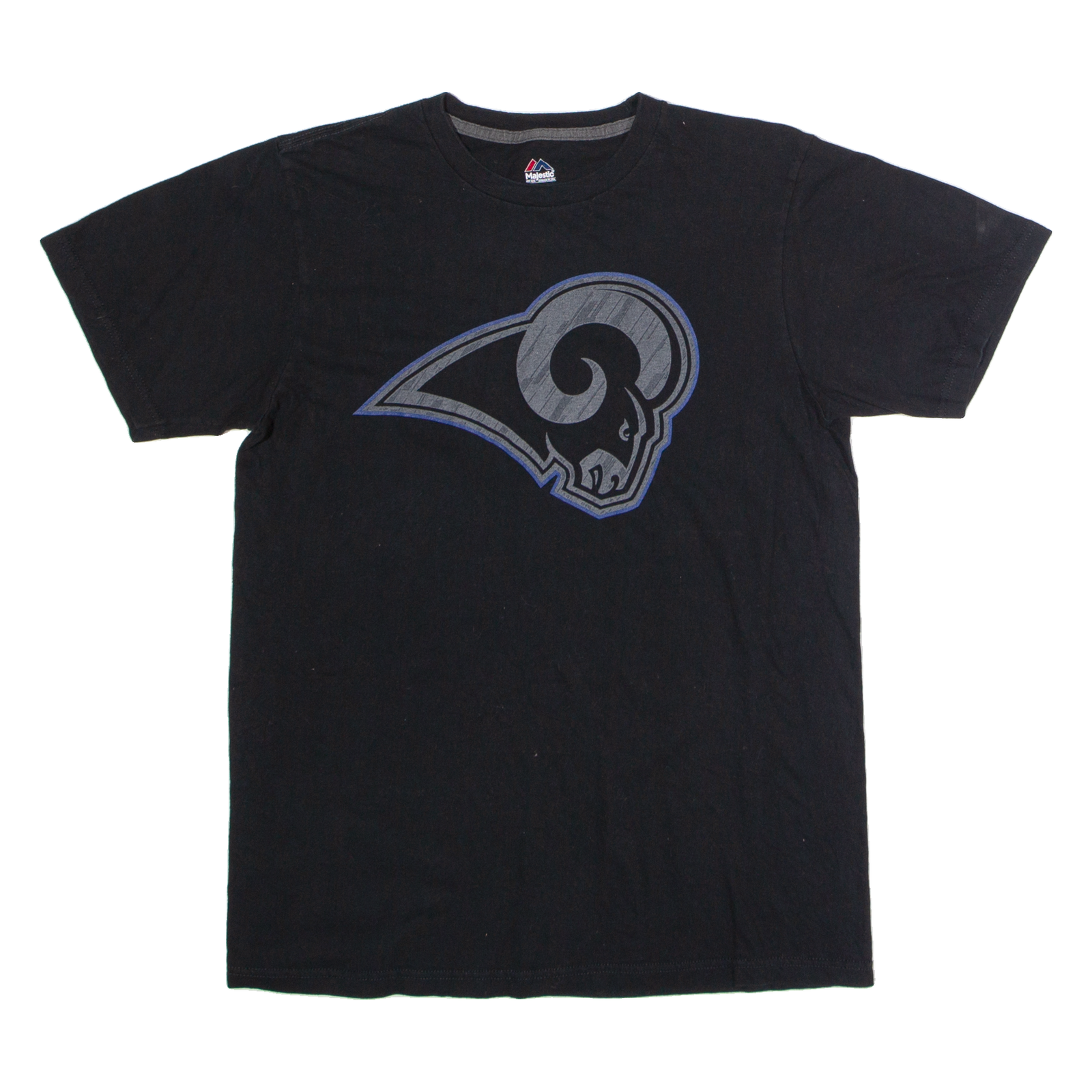 MAJESTIC Los Angeles Rams Mens T-Shirt Black USA Crew Neck M Refurbished - N/A refurbished available on Cerqular