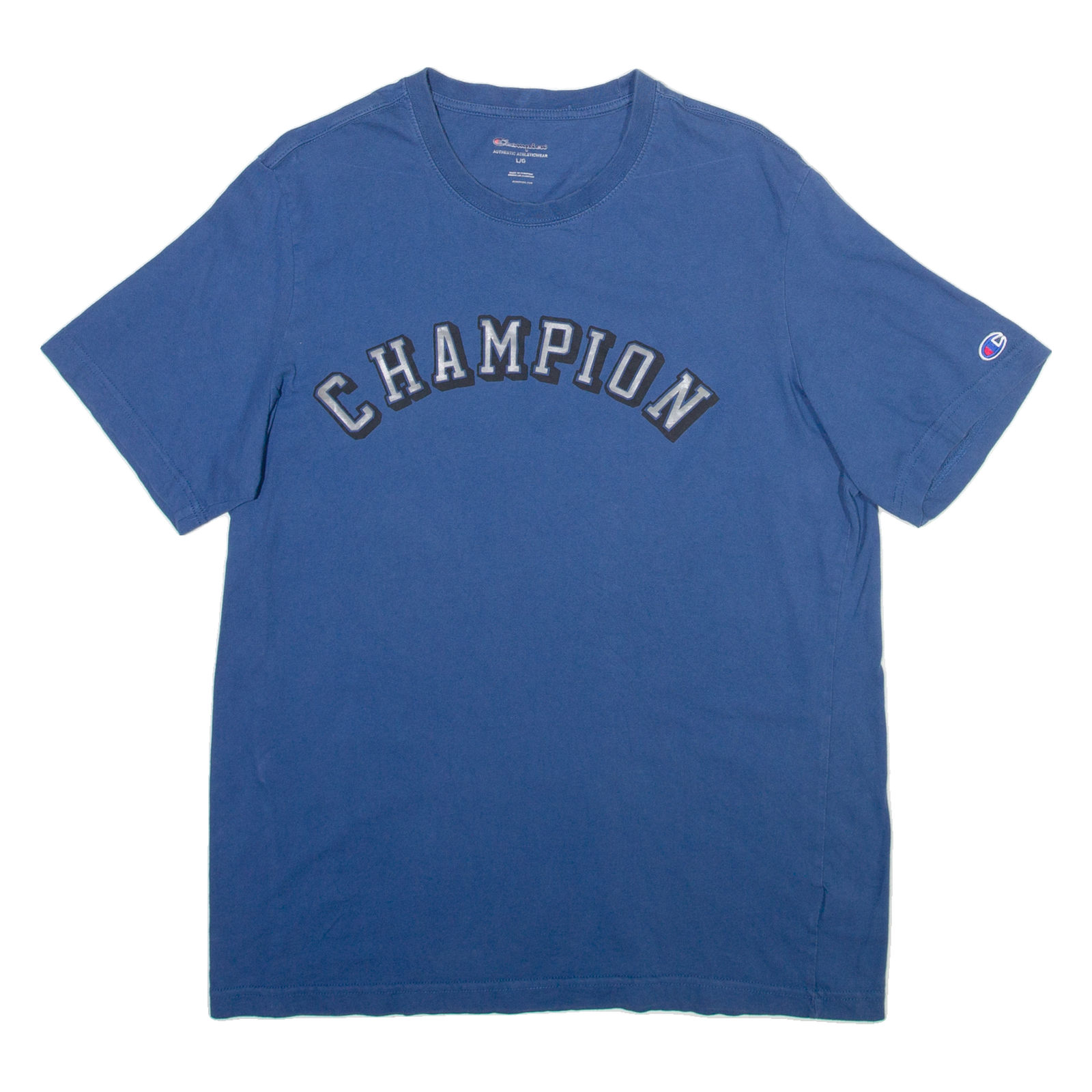 CHAMPION Mens T-Shirt Blue L Refurbished - N/A refurbished available on Cerqular