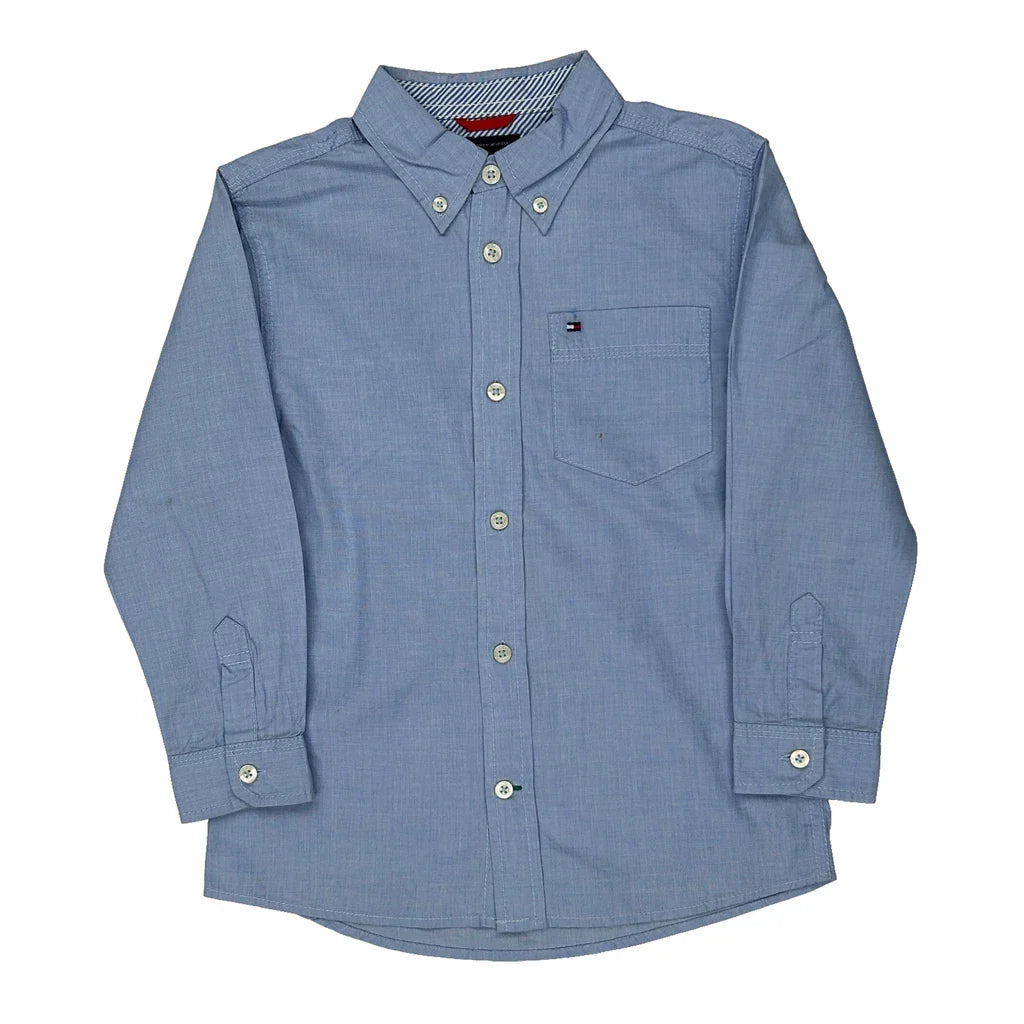 Age 5 Tommy Hilfiger Shirt - XS Blue Cotton Refurbished - Thrifted (note: this is a term often used to describe second- refurbished available on Cerqular