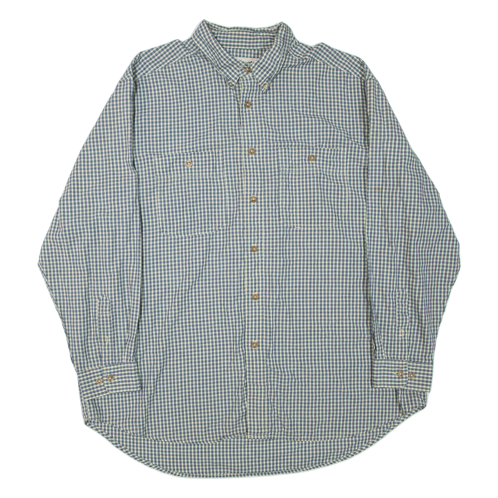 WRANGLER Mens Shirt Blue Check Long Sleeve 2XL Refurbished - N/A refurbished available on Cerqular