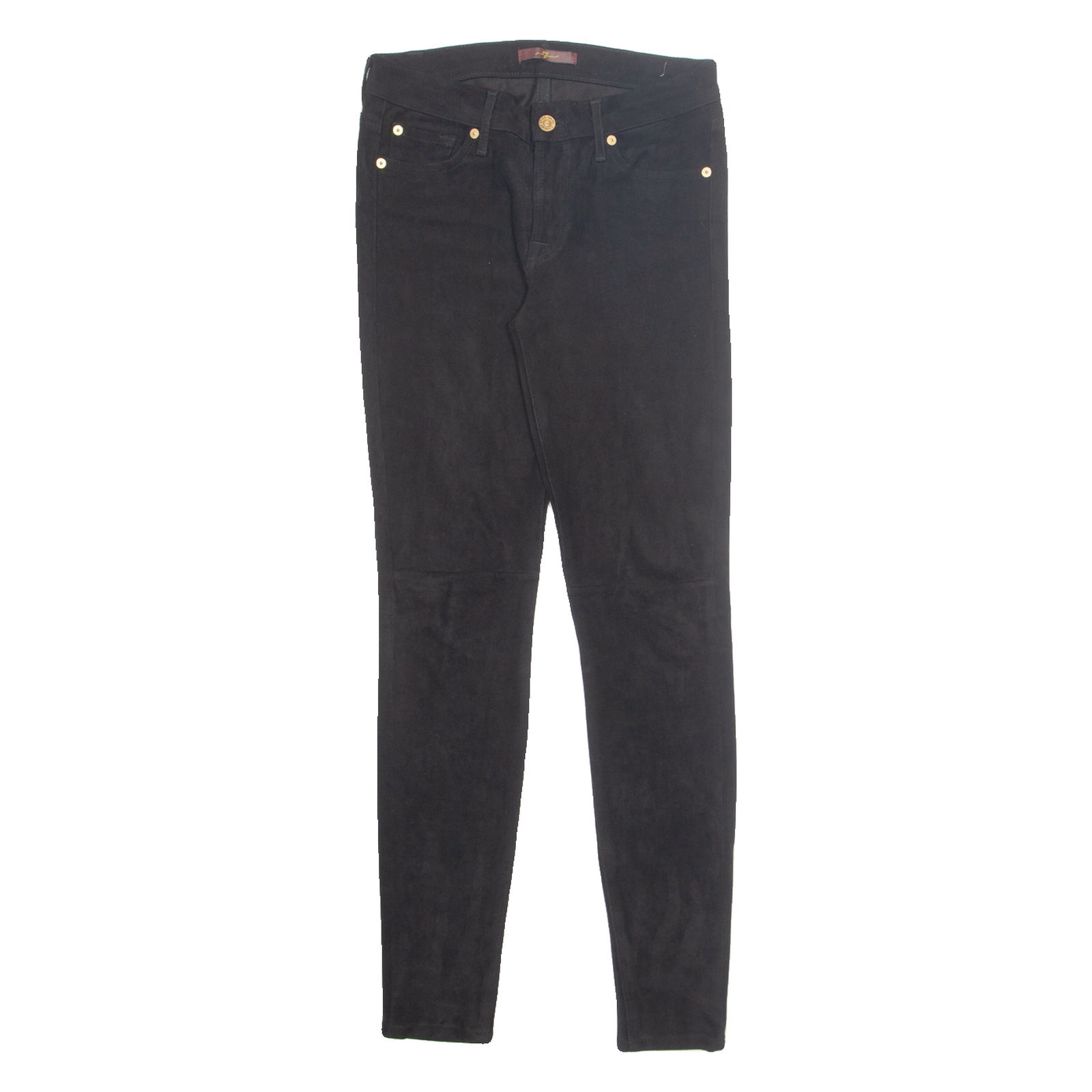 7 FOR ALL MANKIND Womens Corduroy Trousers Black Slim Tapered W28 L30 Refurbished - N/A refurbished available on Cerqular