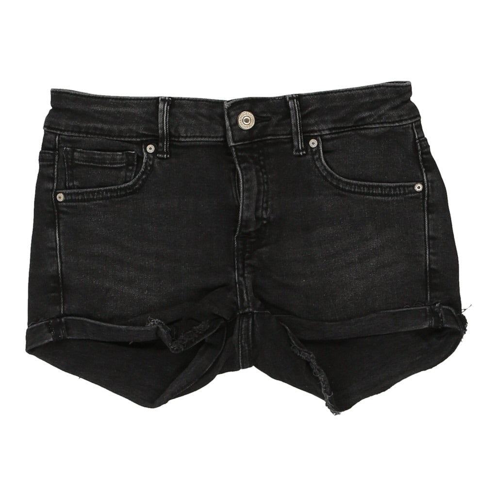 Mango Denim Shorts - 2XS Black Cotton Refurbished - Thrifted (note: this is a term often used to describe second- refurbished available on Cerqular
