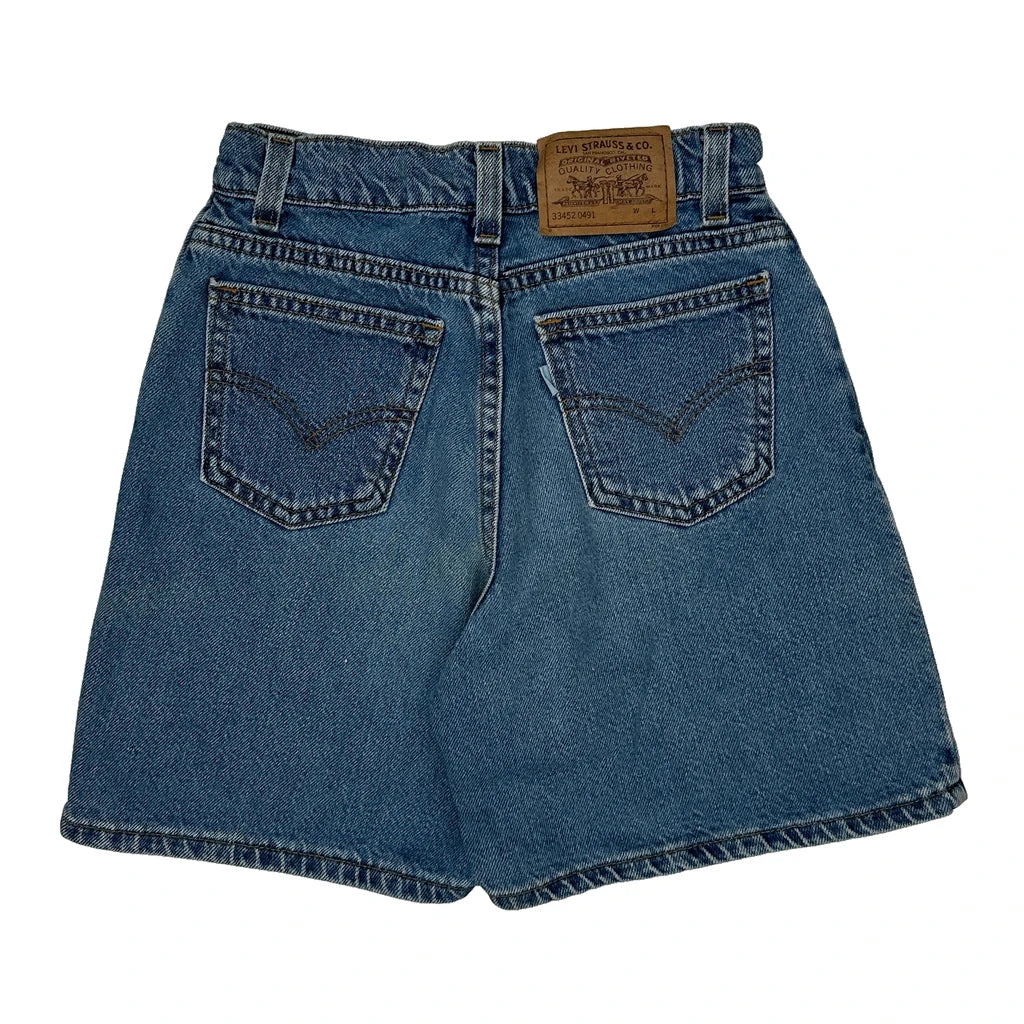 Buy Levis Slim Denim Shorts - Mediumw 8L Blue Cotton Refurbished - $13.12 Levis Slim Denim Shorts - Mediumw 8L Blue Cotton Refurbished - Thrifted (note: this is a term often used to describe second- refurbished available on Cerqular