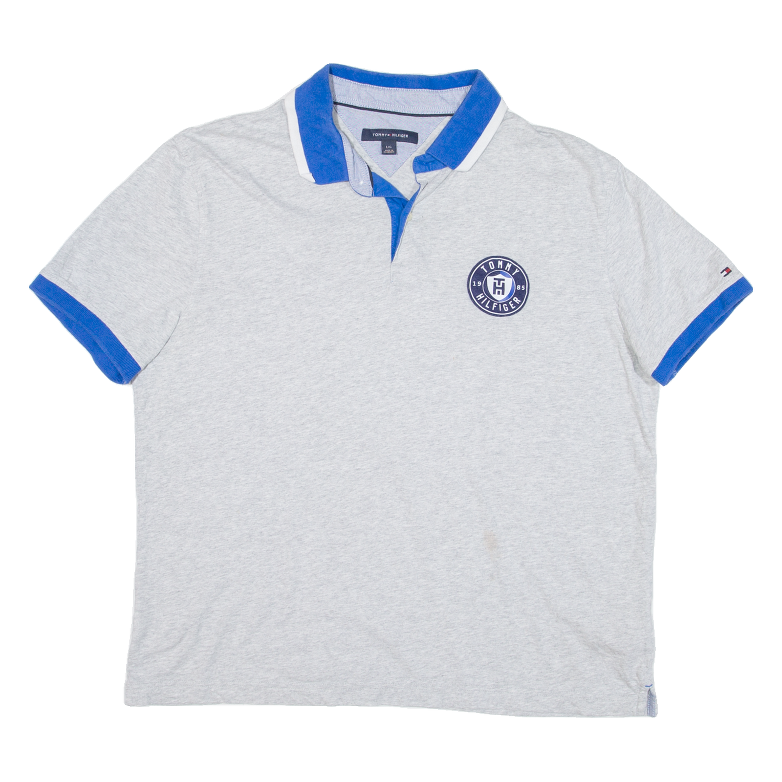 TOMMY HILFIGER Womens Polo Shirt Grey L Refurbished - N/A refurbished available on Cerqular