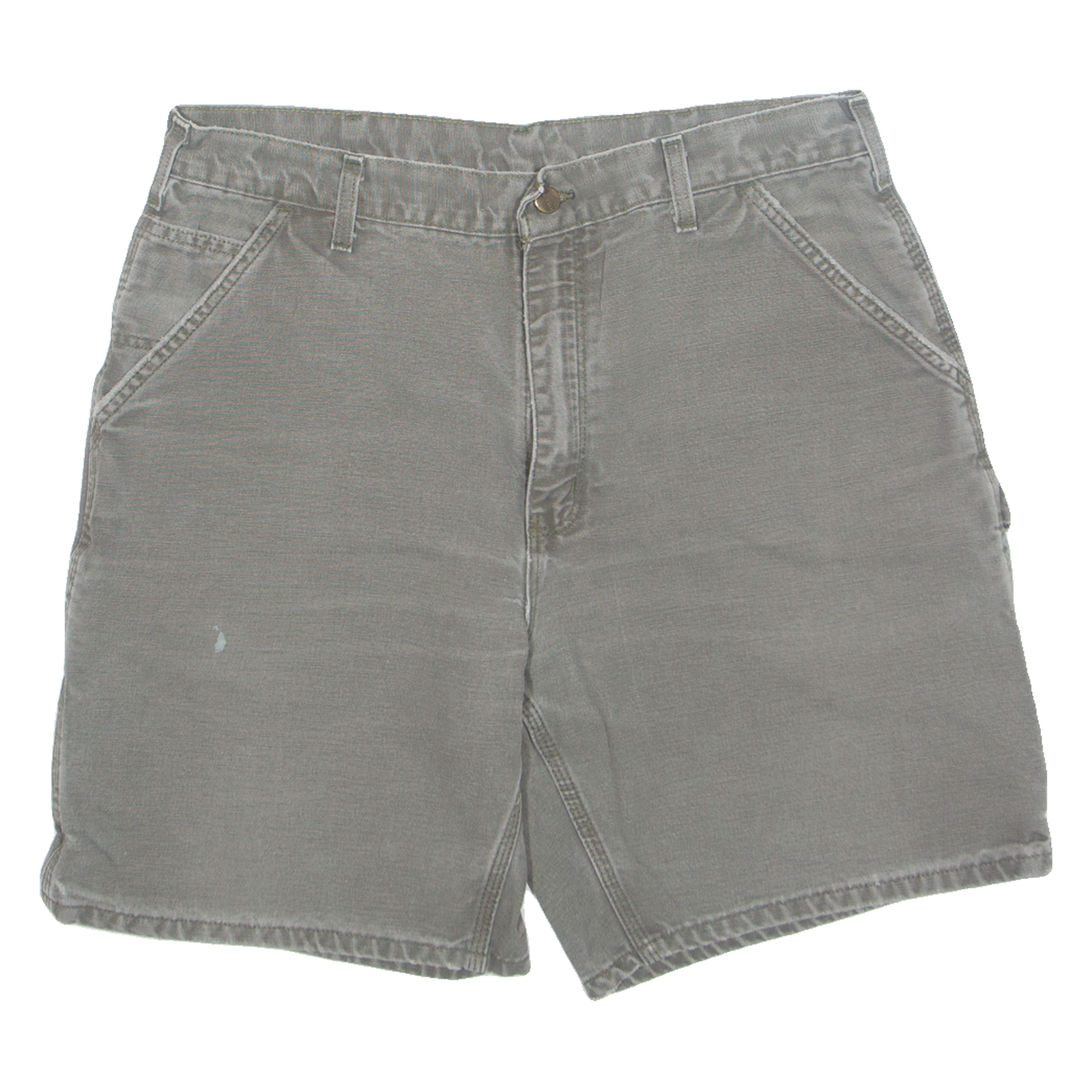 CARHARTT Carpenter Denim Mens Workwear Shorts Grey L W35 Refurbished - N/A refurbished available on Cerqular