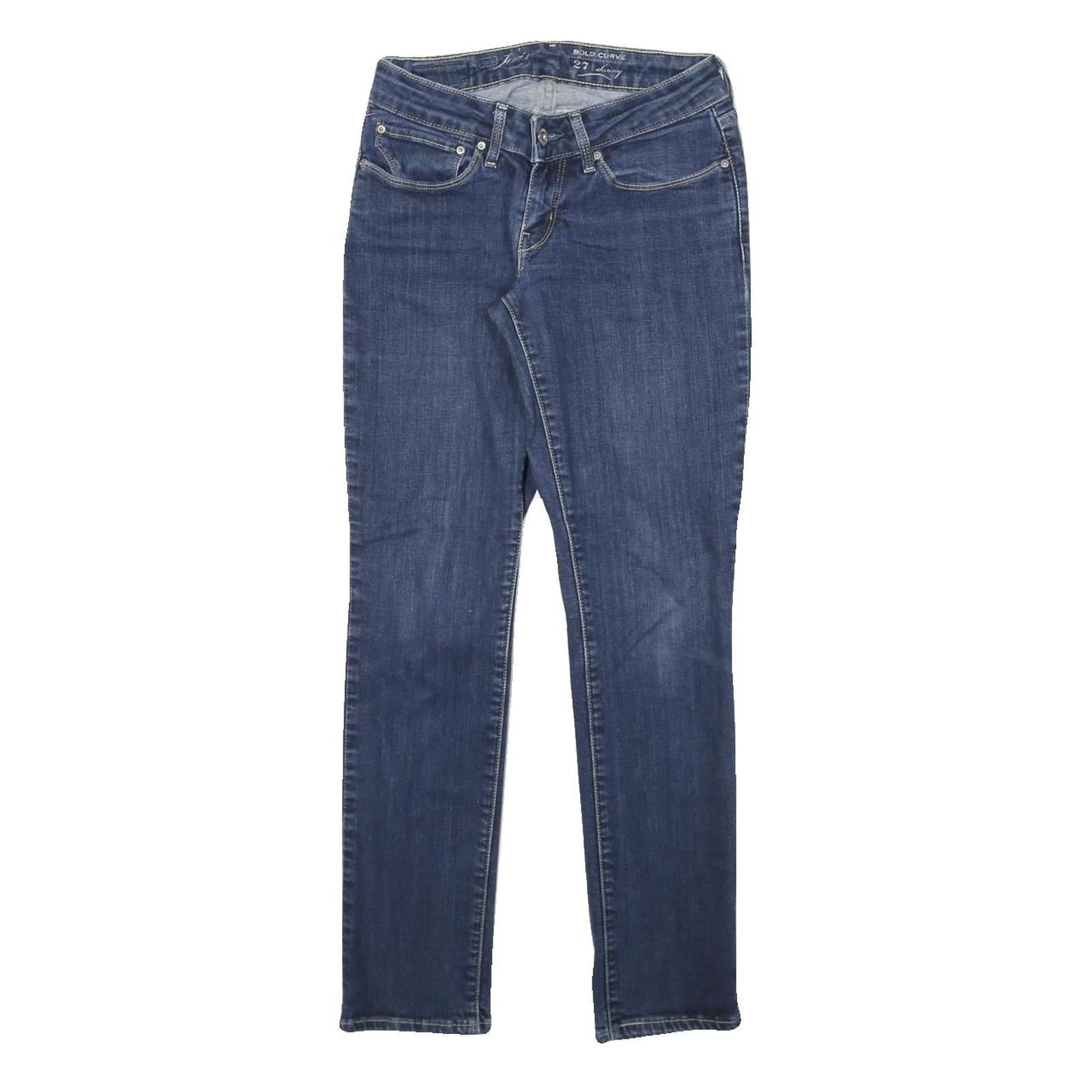 LEVI'S Womens Blue Slim Skinny Denim Medium W27 L27 Cotton Blend Zip Jeans Refurbished - N/A refurbished available on Cerqular