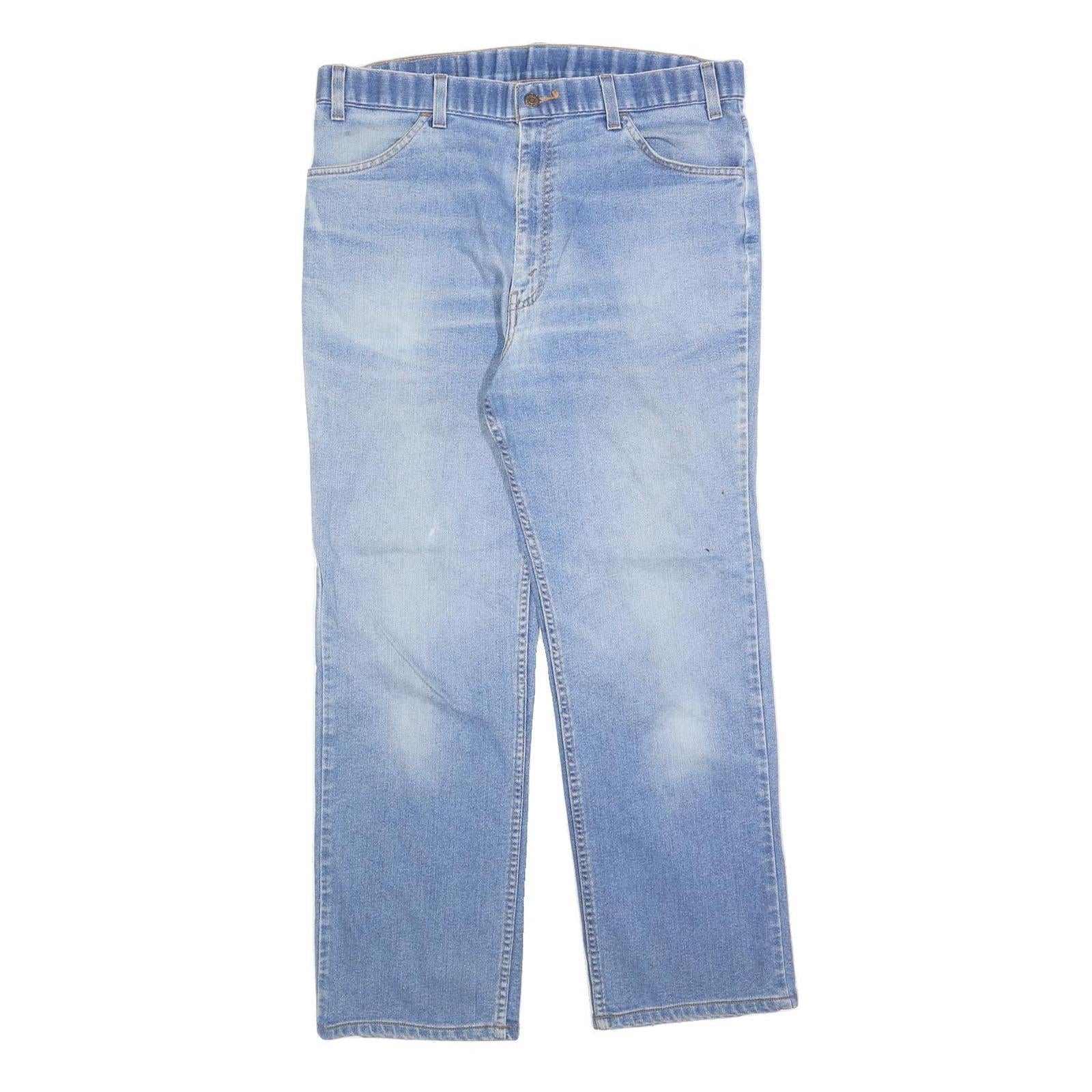 LEVI'S Womens Blue Regular Fit Straight Denim Light W35 L28 Zip Jeans Refurbished - N/A refurbished available on Cerqular