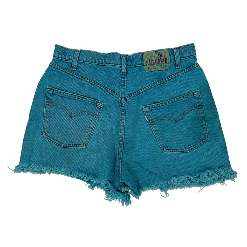 Silver Tab Levis Baggy Denim Shorts - 30W UK 10 Blue Cotton Refurbished - Thrifted (note: this is a term often used to describe second- refurbished available on Cerqular