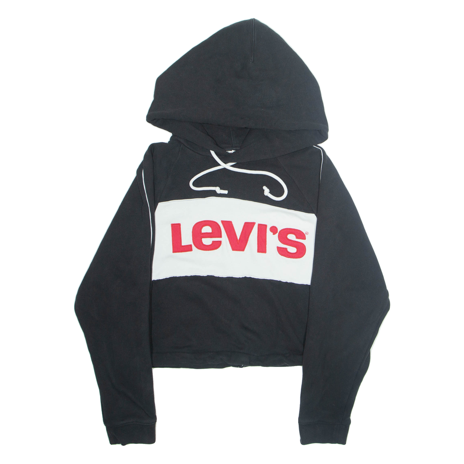 LEVI'S Cropped Womens Black Hoodie S Refurbished - N/A refurbished available on Cerqular