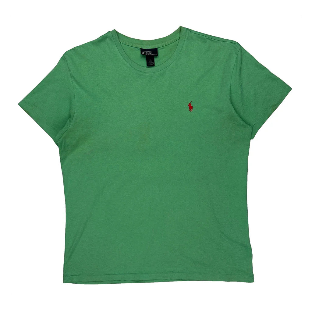 Buy Polo By Ralph Lauren T-Shirt - Medium Green Cotton Refurbished - $26.79 Polo By Ralph Lauren T-Shirt - Medium Green Cotton Refurbished - Thrifted (note: this is a term often used to describe second- refurbished available on Cerqular
