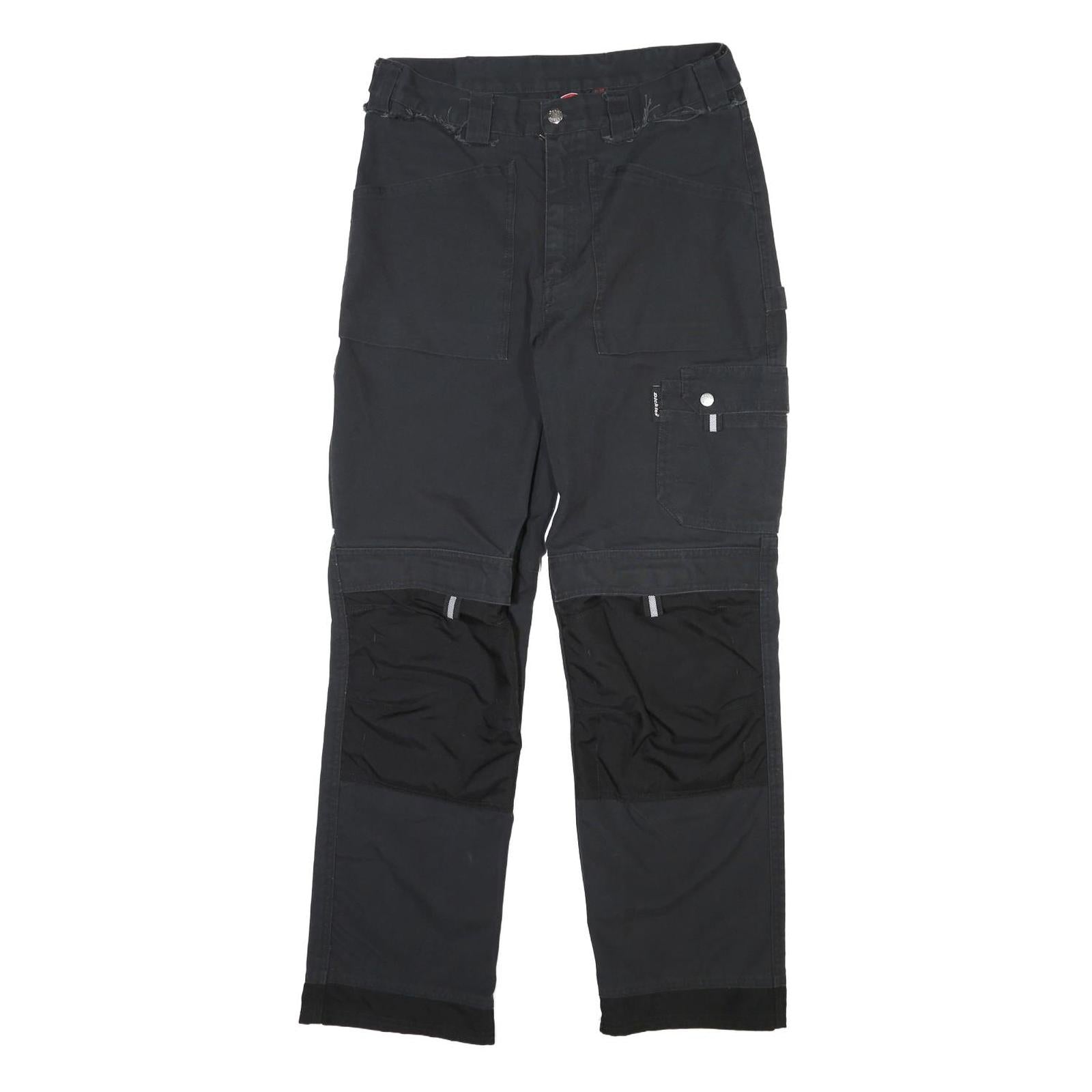 DICKIES Mens Cotton Canvas Black Workwear Regular Straight Trousers W32 L30 Refurbished - N/A refurbished available on Cerqular