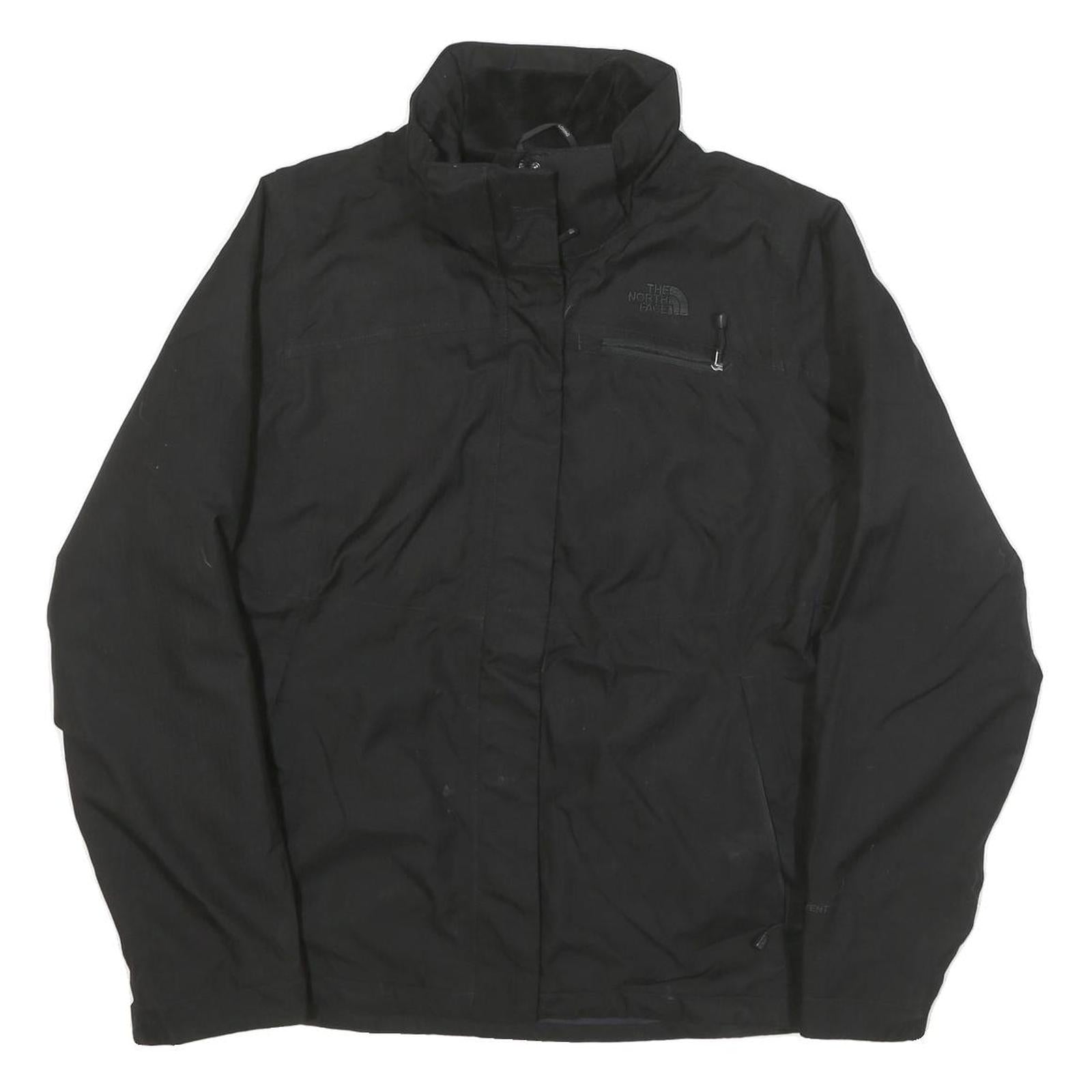 THE NORTH FACE Womens Black Outdoor Jacket L Polyester Blend Zip Plain Casual Refurbished - N/A refurbished available on Cerqular