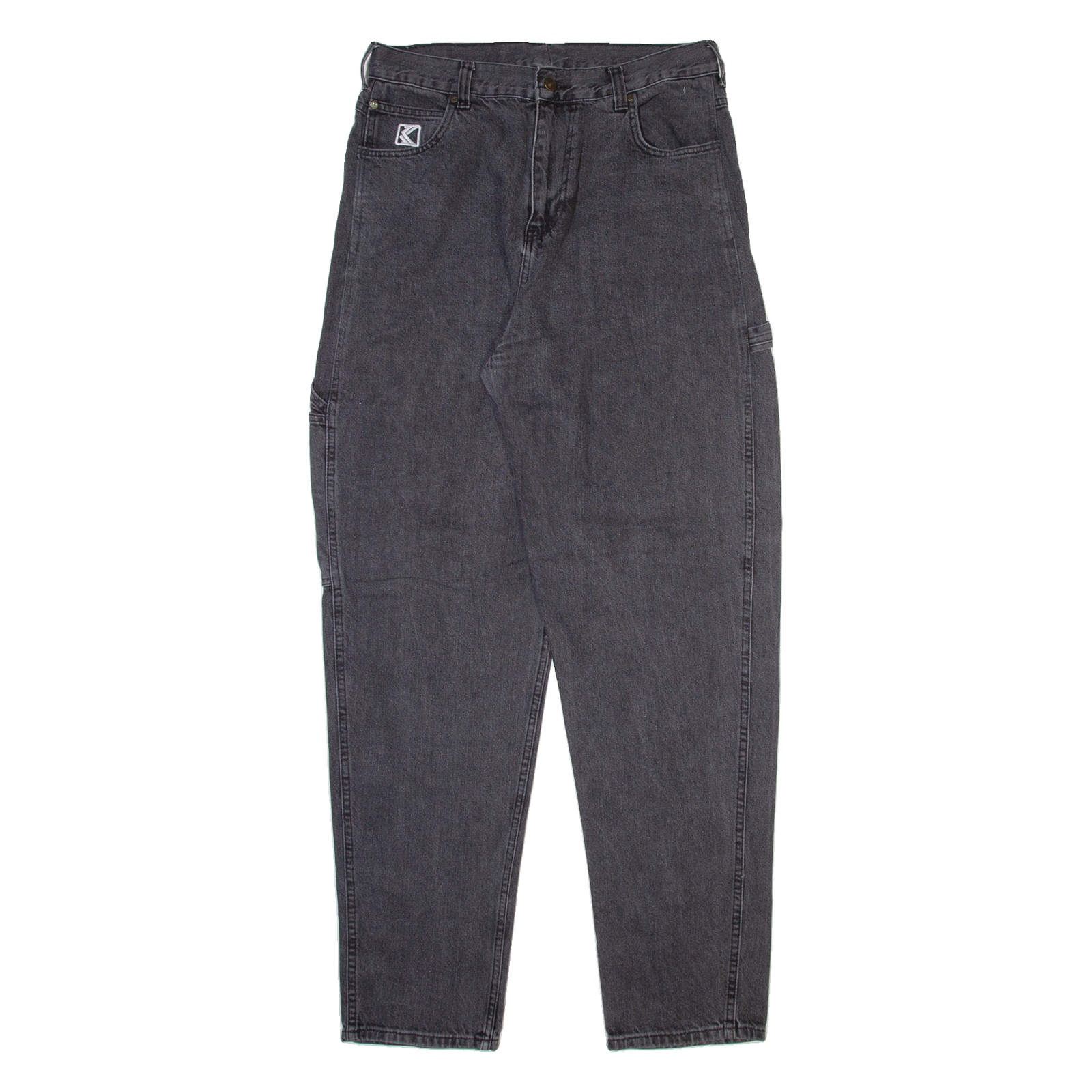 KARL KANI Carpenter Womens Jeans Grey Relaxed Tapered Stone Wash W32 L33 Refurbished - N/A refurbished available on Cerqular