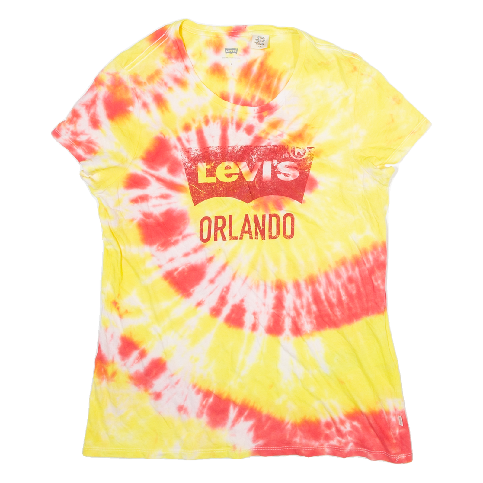 LEVI'S Tie Dye Womens T-Shirt Pink L Refurbished - N/A refurbished available on Cerqular