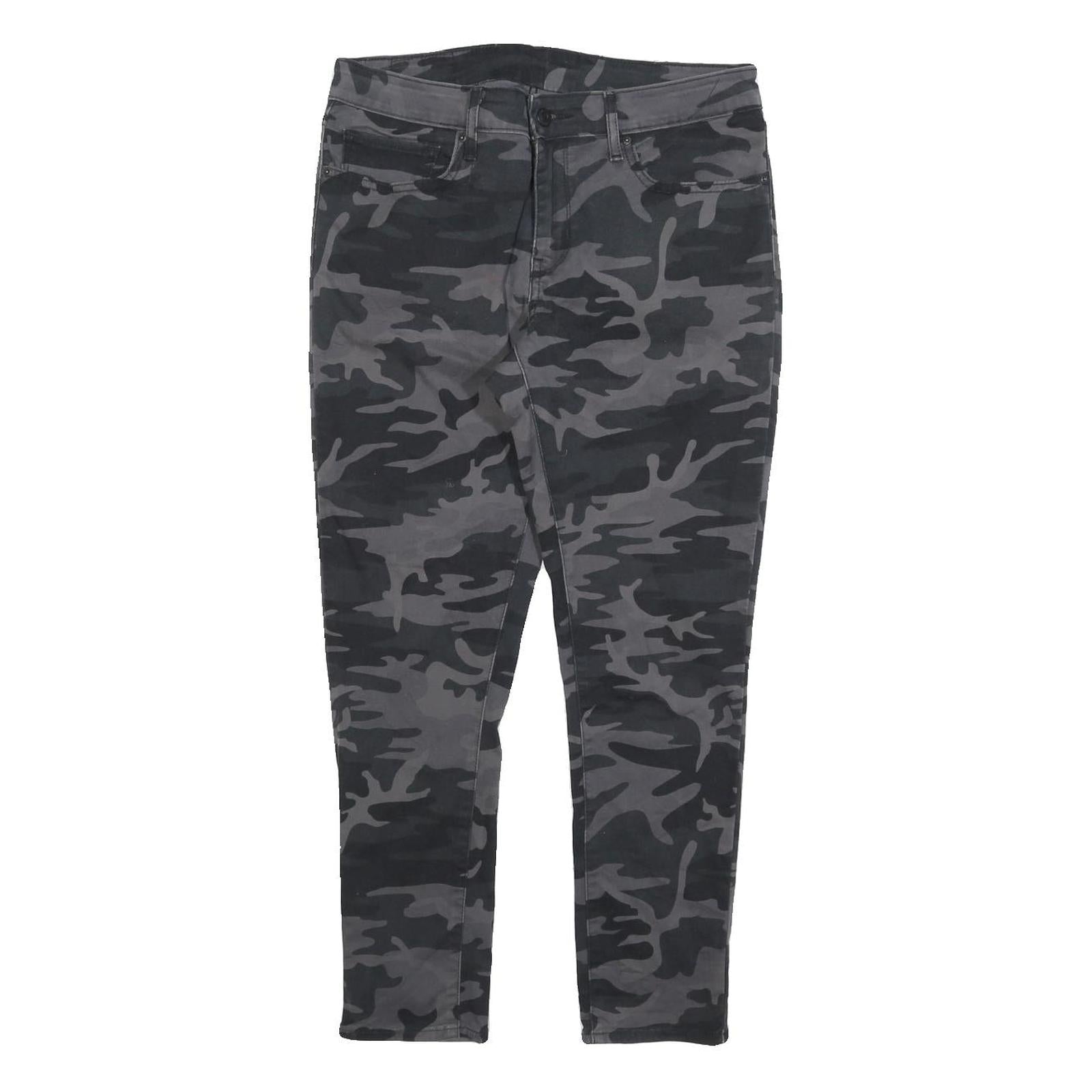 LEVI'S Womens Cotton Blend Black & Grey Camouflage Slim Skinny Trousers W31 L27 Refurbished - N/A refurbished available on Cerqular