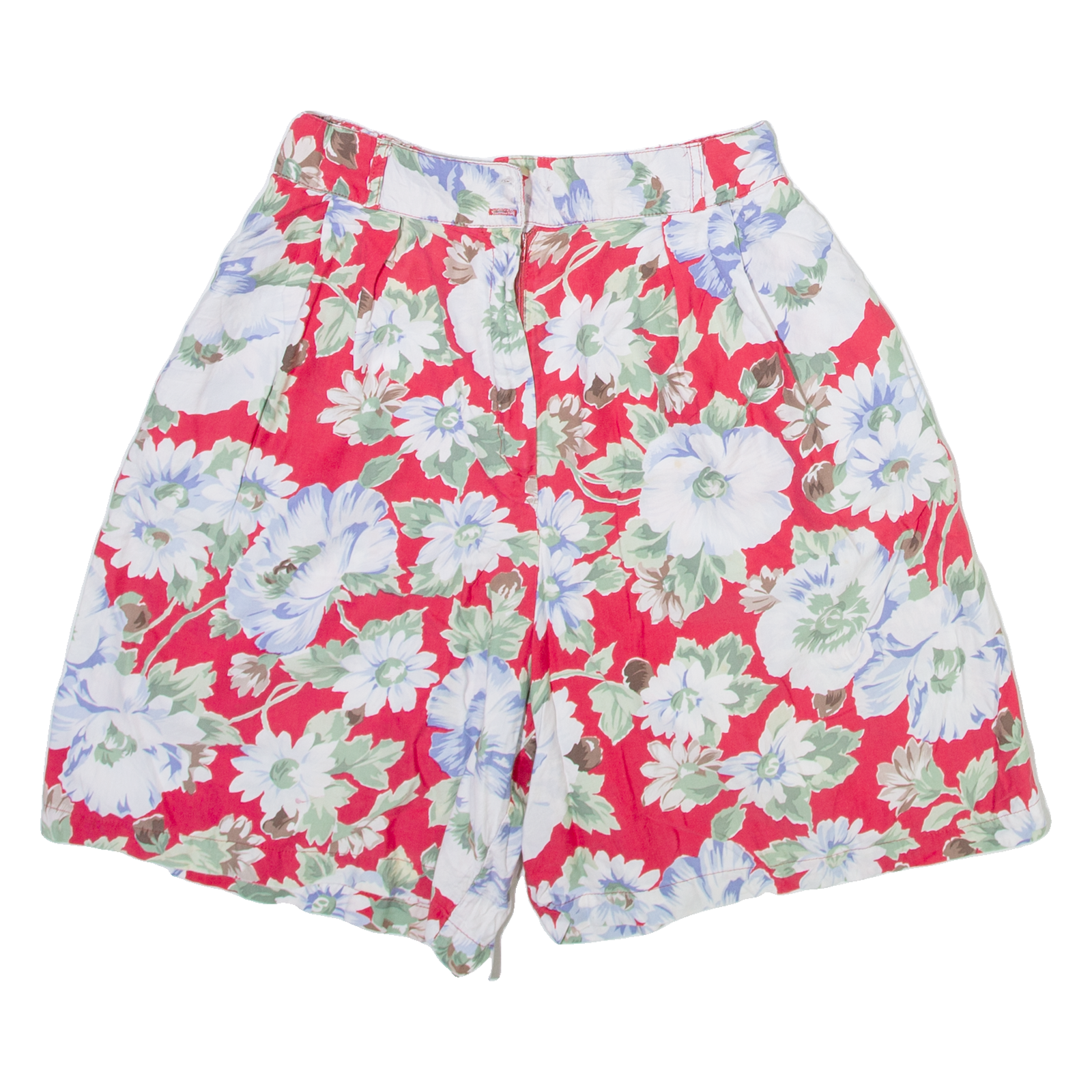 TALBOTS Womens Casual Shorts Red Relaxed Floral L W28 Refurbished - N/A refurbished available on Cerqular