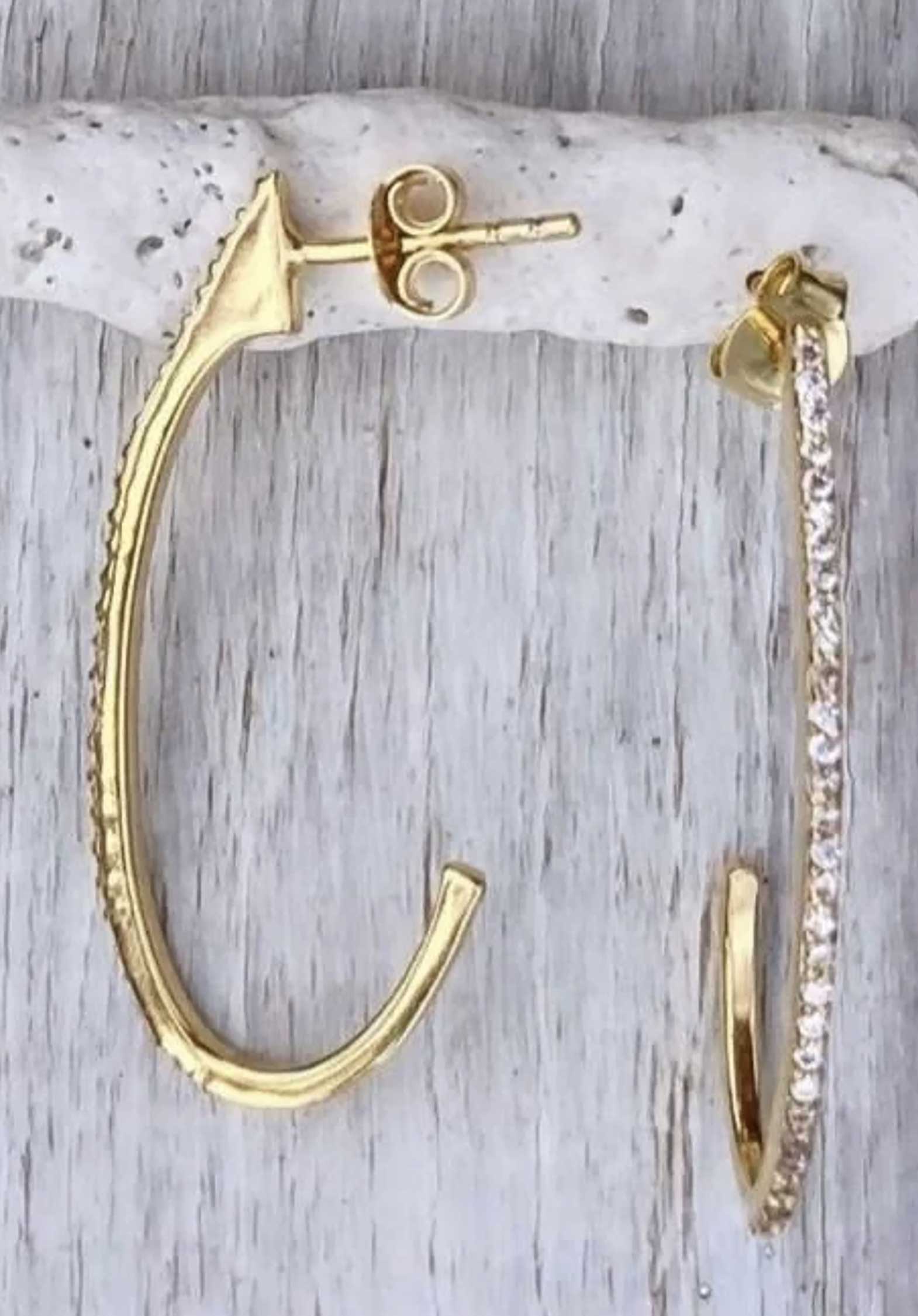 Earring Jude Creole Gold | Color: GOLD | Size: U Refurbished - Rue Madame is a known brand, and the standardized name is " refurbished available on Cerqular