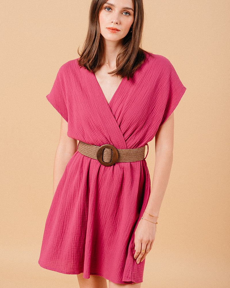 Dress Myrtille Pivoine | Color: PIVOINE | Size: M Refurbished - N/A (I could not find a well-known brand with this name refurbished available on Cerqular