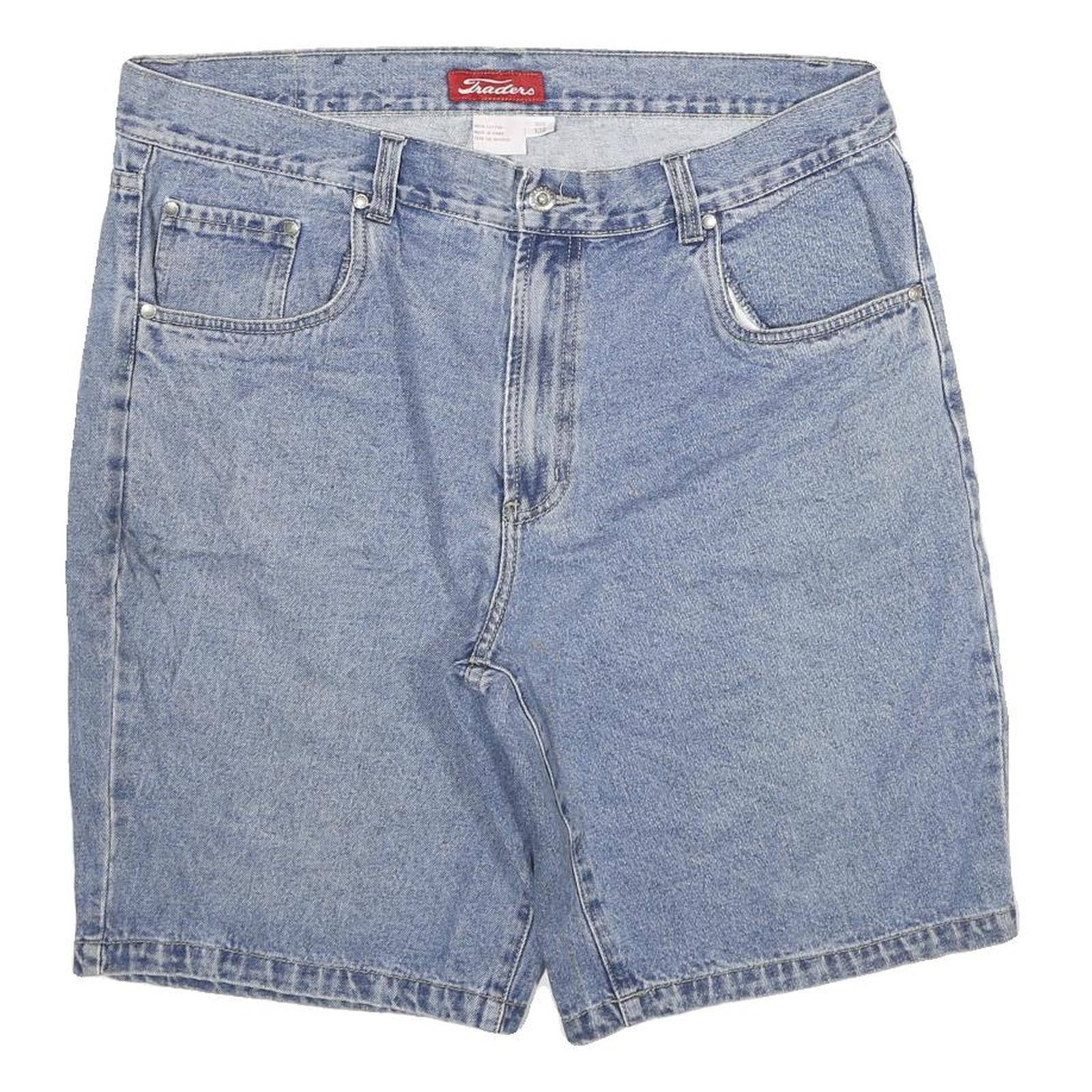 TRADERS Mens Denim Blue Casual Shorts 2XL W36 Cotton Blend Relaxed Fit Refurbished - N/A refurbished available on Cerqular