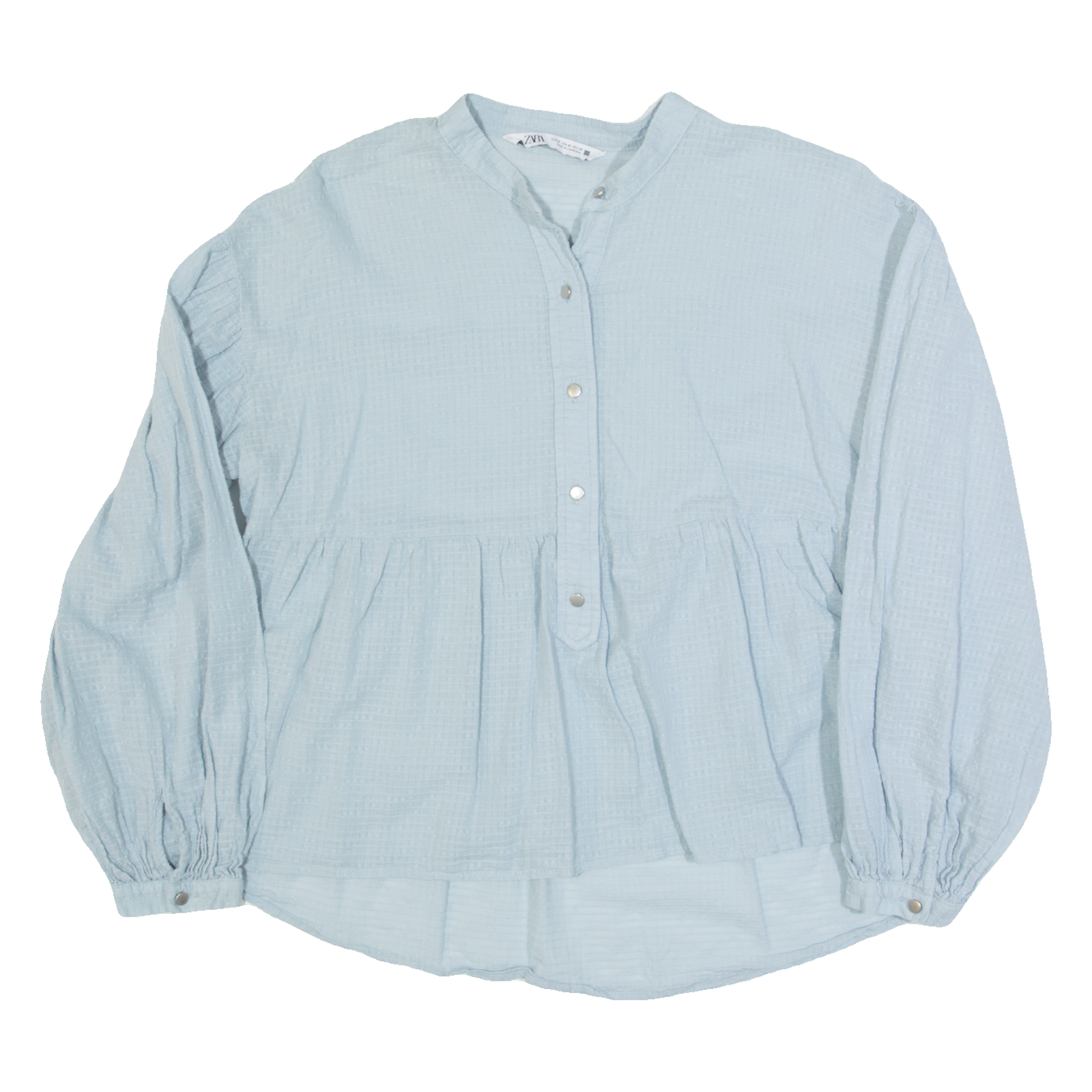 Buy ZARA Womens Smock Top Blue V-Neck Long Sleeve M Refurbished - $16.89 ZARA Womens Smock Top Blue V-Neck Long Sleeve M Refurbished - N/A refurbished available on Cerqular