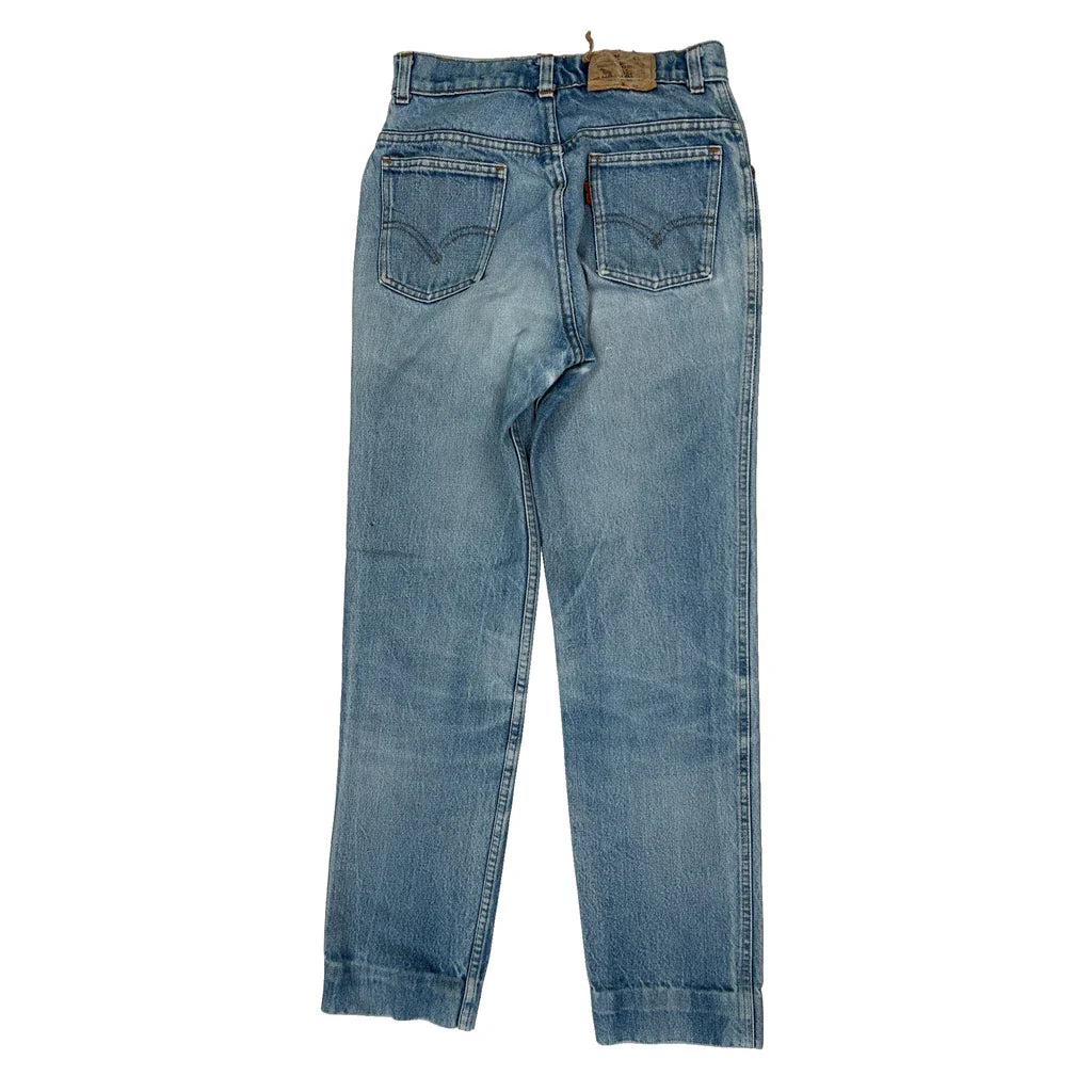 Orange Tab Levis Jeans - 24W 27L Light Wash Denim Refurbished - Thrifted (note: this is a term often used to describe second- refurbished available on Cerqular
