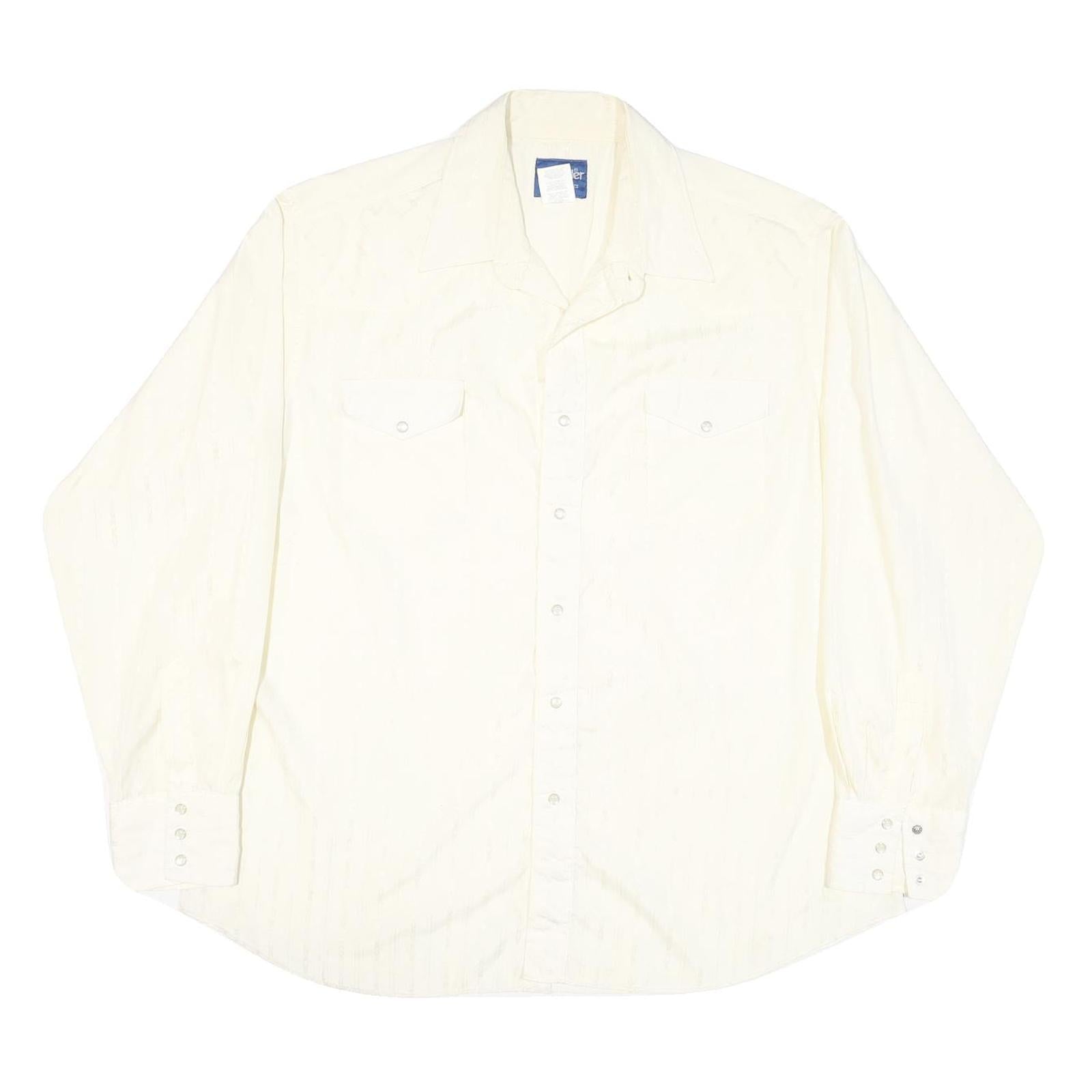 Buy WRANGLER Mens White Polyester Blend Western Shirt XL Button Front Pockets Refurbished - $45.49 WRANGLER Mens White Polyester Blend Western Shirt XL Button Front Pockets Refurbished - N/A refurbished available on Cerqular
