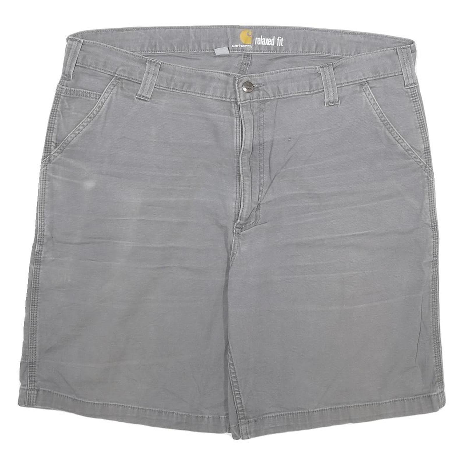 CARHARTT Mens Shorts Grey Relaxed Fit Cotton Blend 3XL W40 Workwear Casual Refurbished - N/A refurbished available on Cerqular