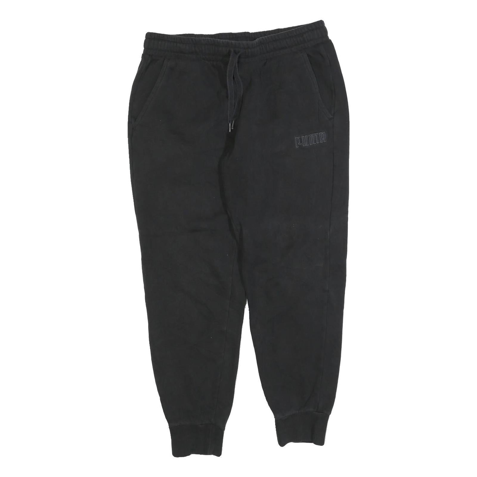 PUMA Womens Joggers Black Slim Tapered L W32 L27 Cotton Blend Casual Sportswear Refurbished - N/A refurbished available on Cerqular