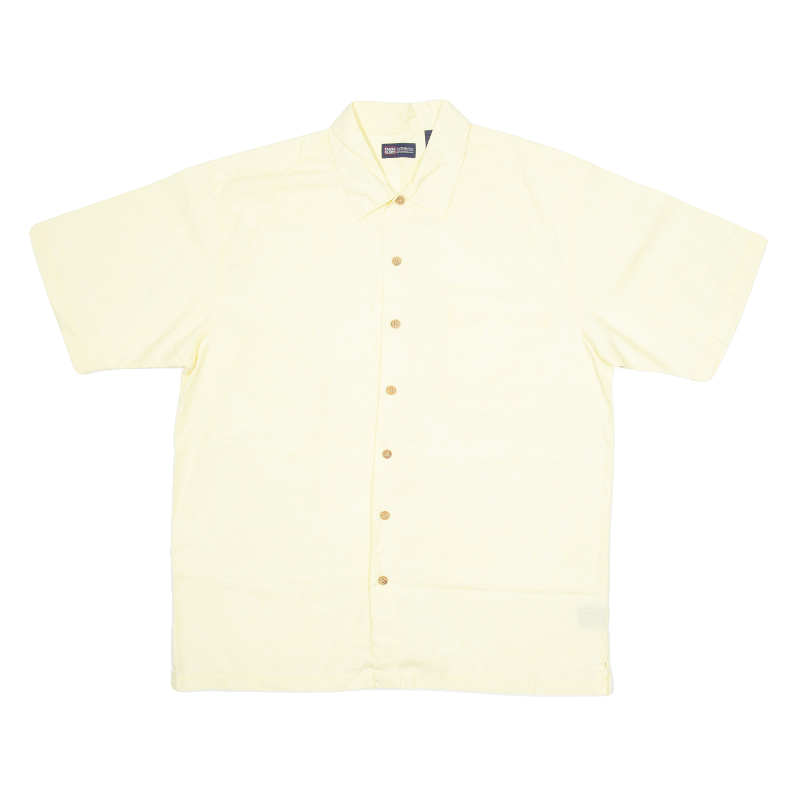 FADED GLORY Mens Shirt Yellow Floral L Refurbished - N/A refurbished available on Cerqular