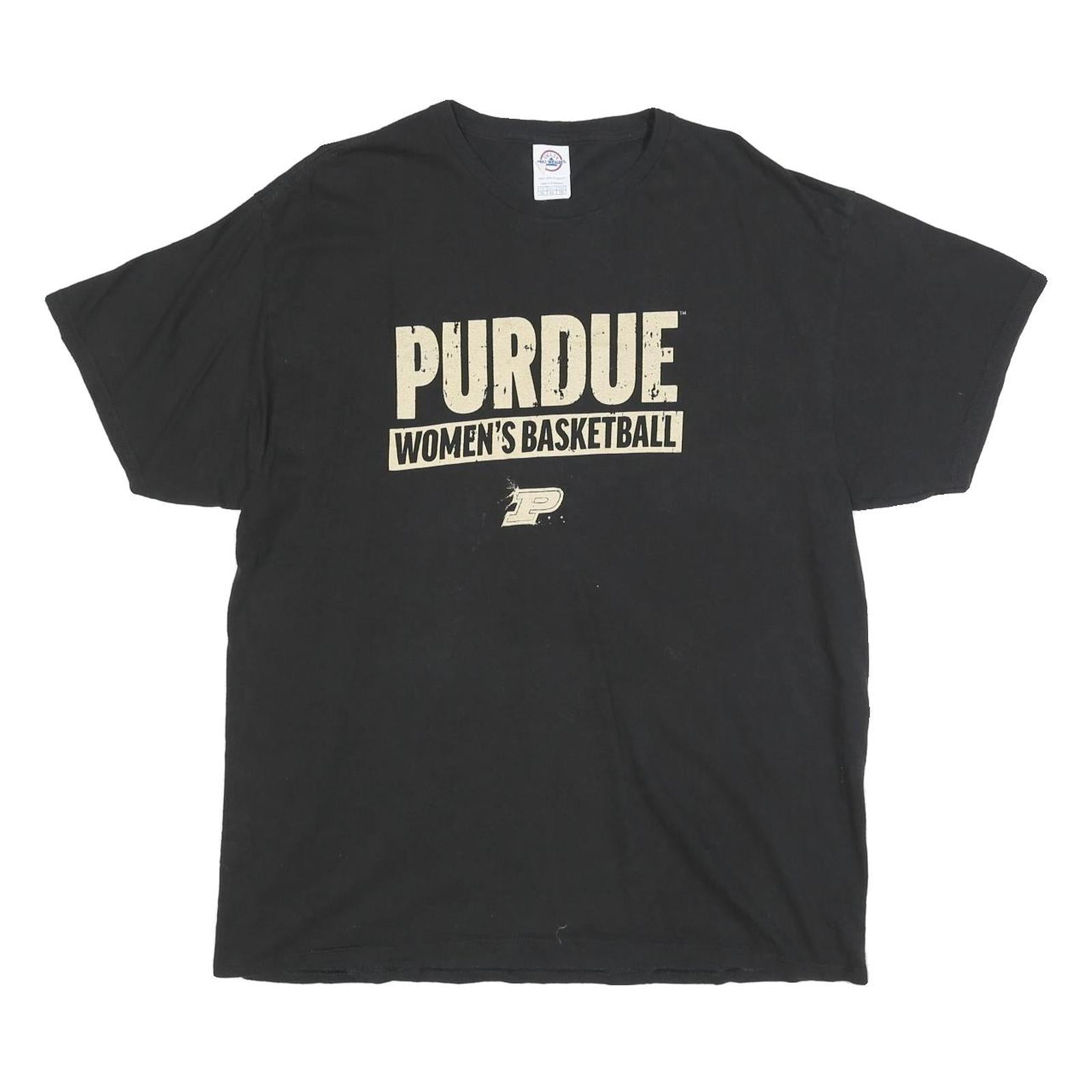 DELTA Mens Black Purdue Womens Basketball Graphic T-Shirt XL Crew Neck Short Refurbished - N/A refurbished available on Cerqular