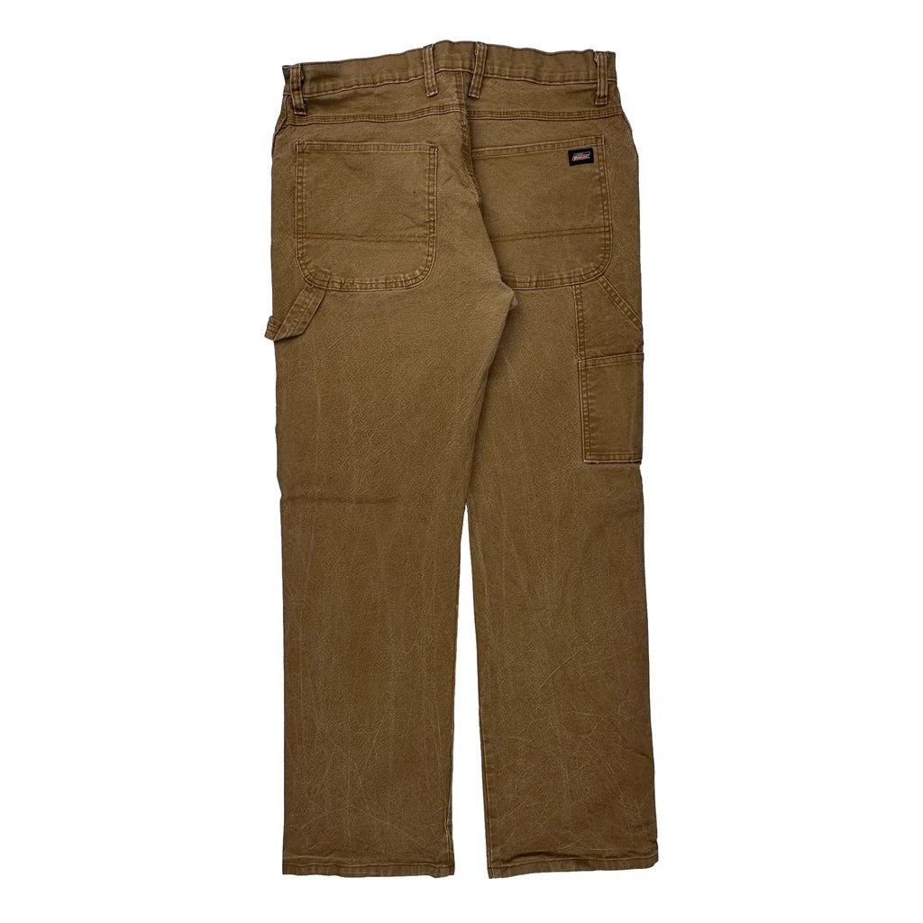 Buy Dickies Carpenter Trousers - 33W 32L Brown Cotton Refurbished - $57.61 Dickies Carpenter Trousers - 33W 32L Brown Cotton Refurbished - Thrifted (note: this is a term often used to describe second- refurbished available on Cerqular