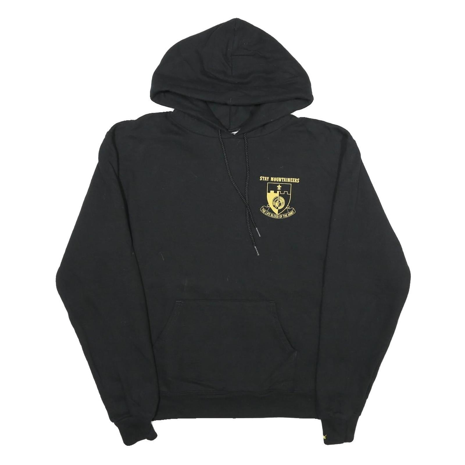 CHAMPION Mens Black Stay Mountaineers Graphic Pullover Hoodie M Cotton Blend Refurbished - N/A refurbished available on Cerqular