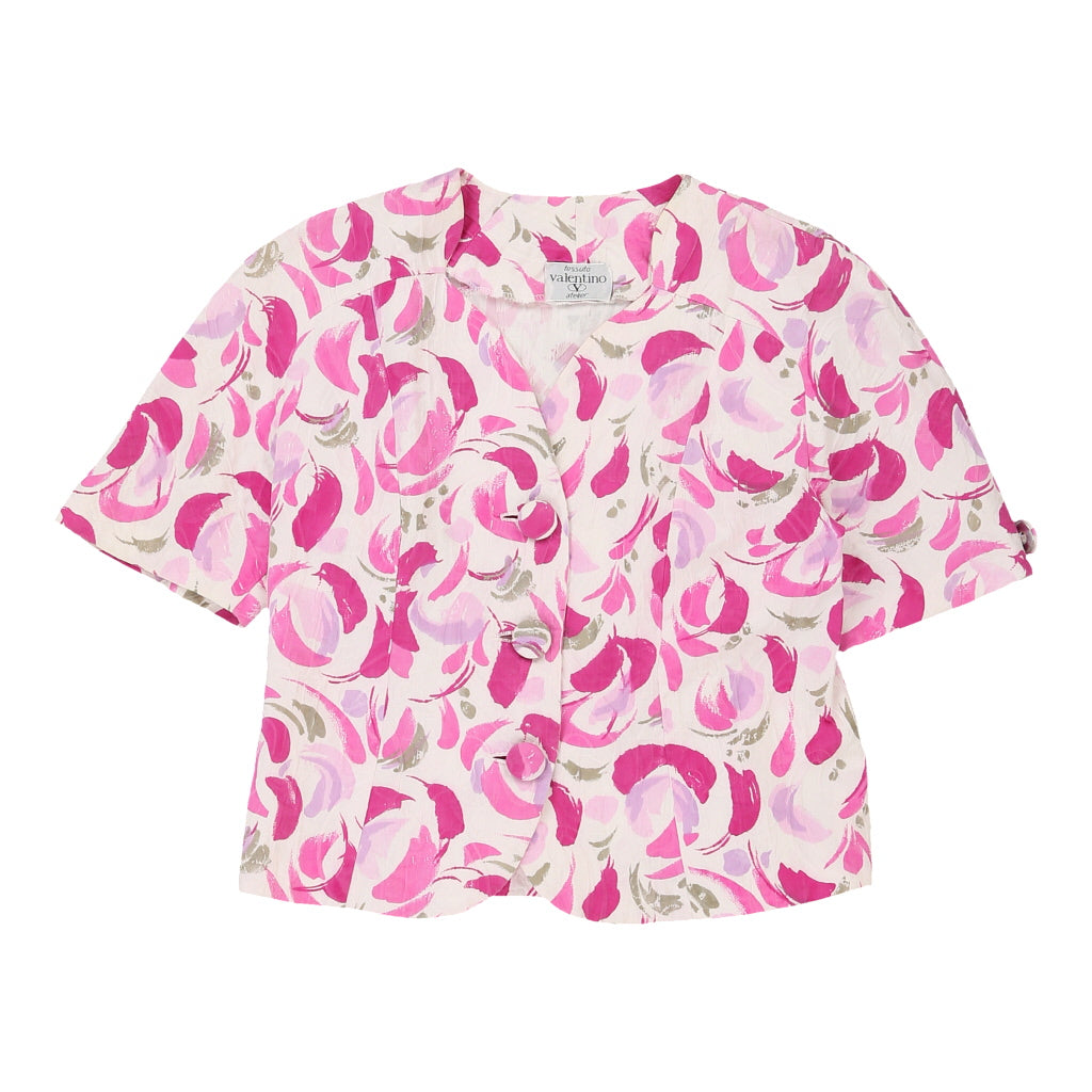 Valentino Cropped Blazer - Large Pink Cotton | Size: large Refurbished - N/A (Preloved Designer is not a specific brand, it refurbished available on Cerqular