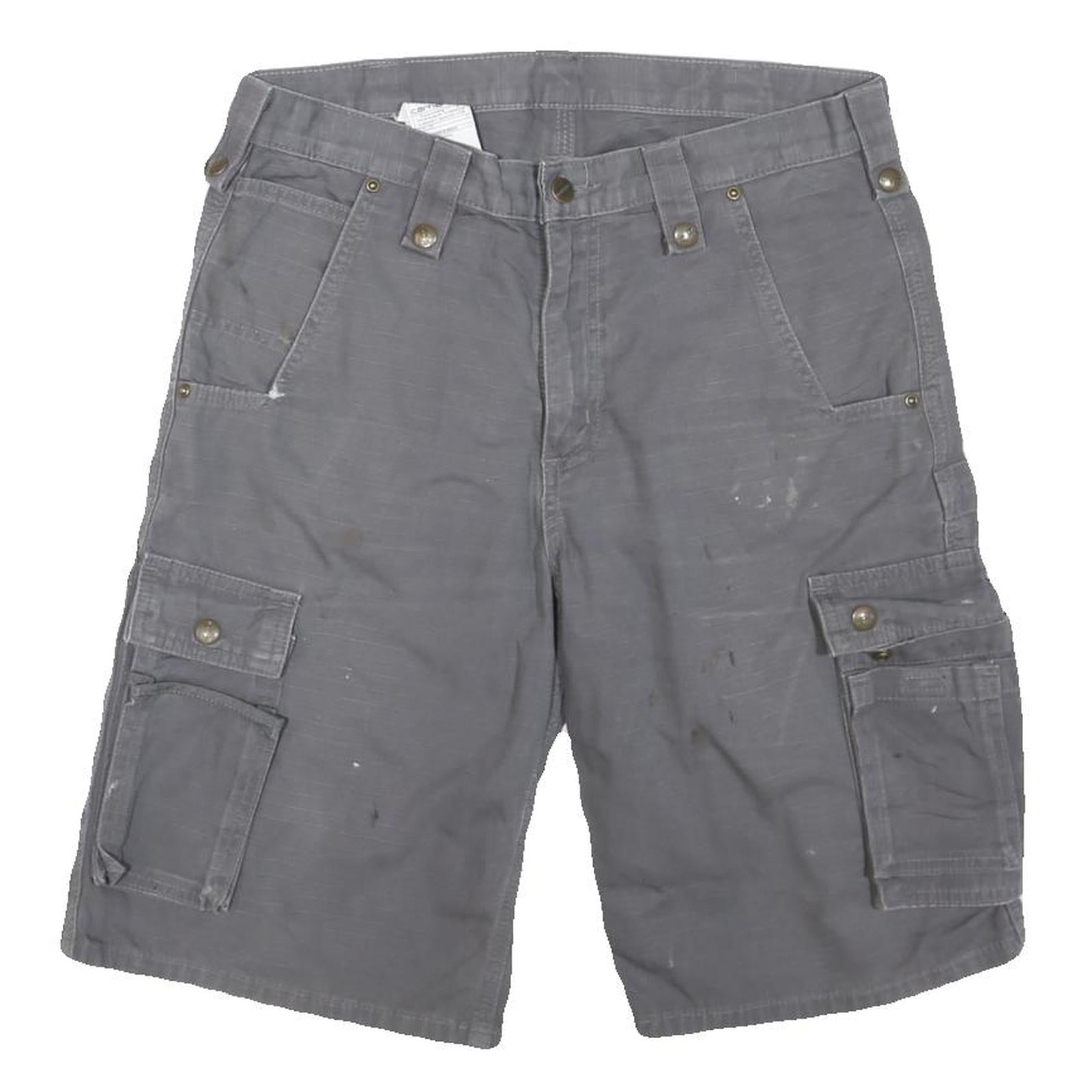 CARHARTT Mens Grey Cargo Shorts M W32 Workwear Durable Comfortable Pockets Refurbished - N/A refurbished available on Cerqular