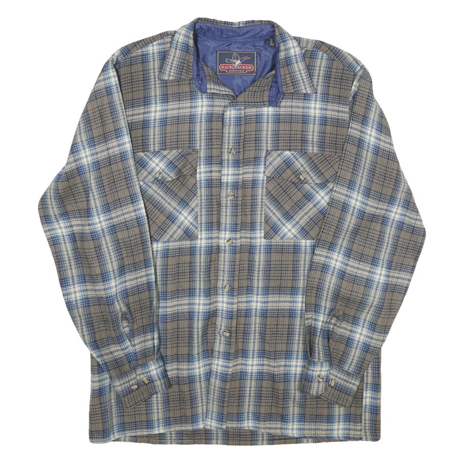 Buy BACK PACKER Mens Beige & Blue Check Shirt M Classic Casual Button-Up Refurbished - $45.49 BACK PACKER Mens Beige & Blue Check Shirt M Classic Casual Button-Up Refurbished - N/A refurbished available on Cerqular
