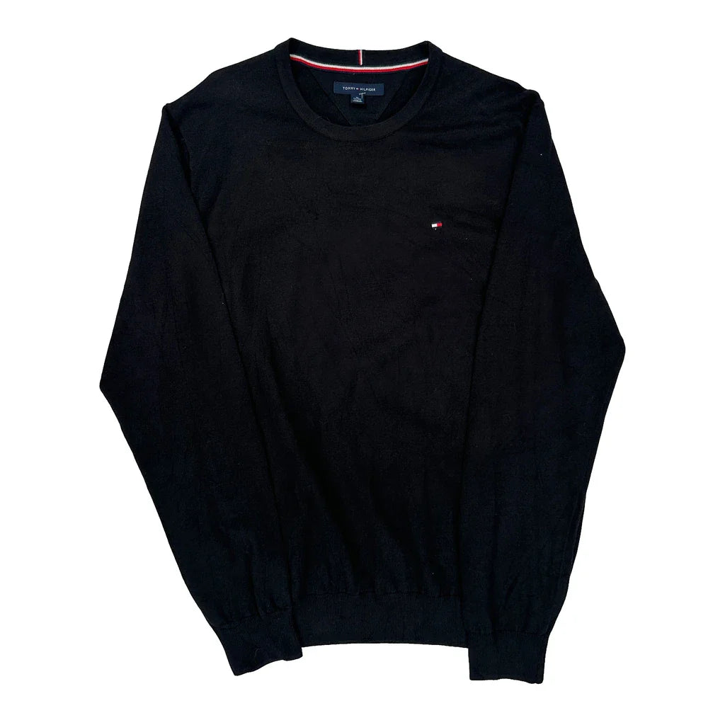 Buy Tommy Hilfiger Jumper - XL Black Cotton Refurbished - $37.51 Tommy Hilfiger Jumper - XL Black Cotton Refurbished - Thrifted (note: this is a term often used to describe second- refurbished available on Cerqular
