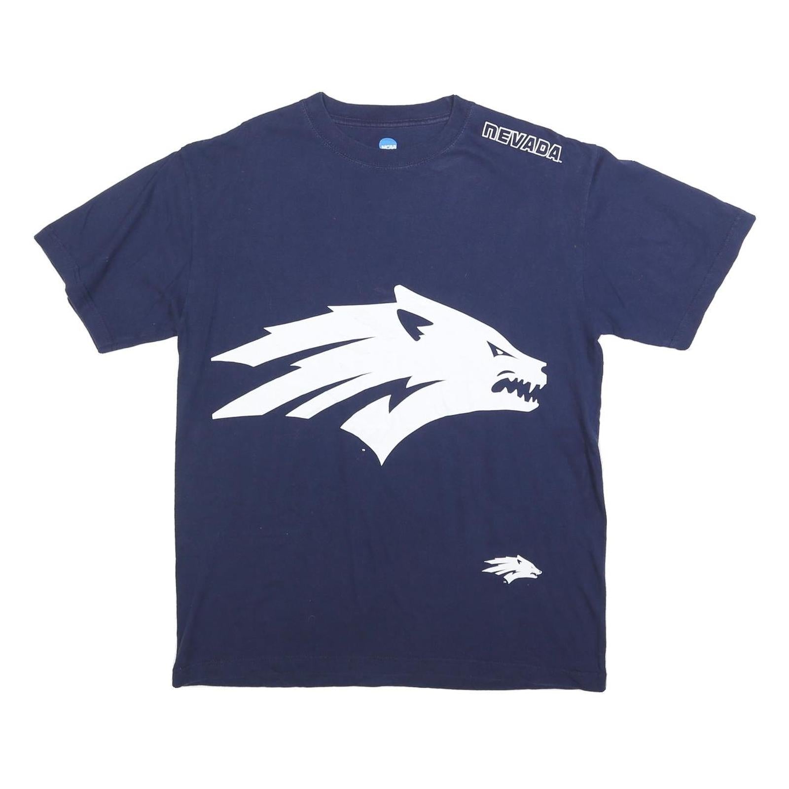 NCAA Mens Navy Blue Graphic T-Shirt L Short Sleeve Crew Neck Cotton Blend Refurbished - N/A refurbished available on Cerqular