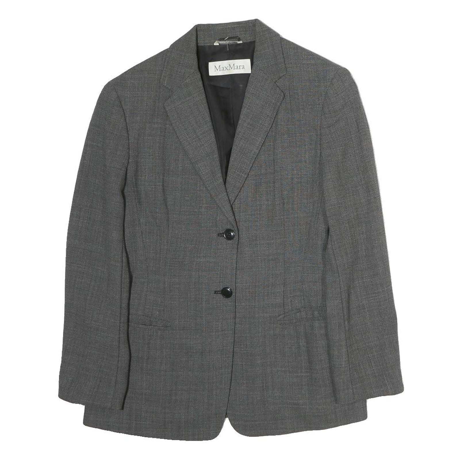 Buy MAX MARA Womens Grey Polyester Single Breasted Blazer Jacket M Woven Refurbished - $97.49 MAX MARA Womens Grey Polyester Single Breasted Blazer Jacket M Woven Refurbished - N/A refurbished available on Cerqular