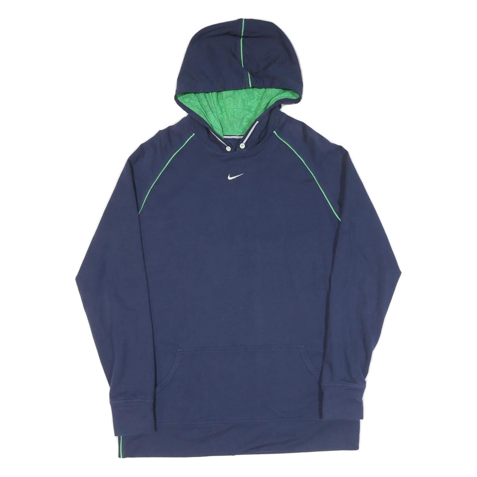 NIKE Womens Navy Blue Hoodie XL Cotton Pullover Sports Casual Sweatshirt Refurbished - N/A refurbished available on Cerqular