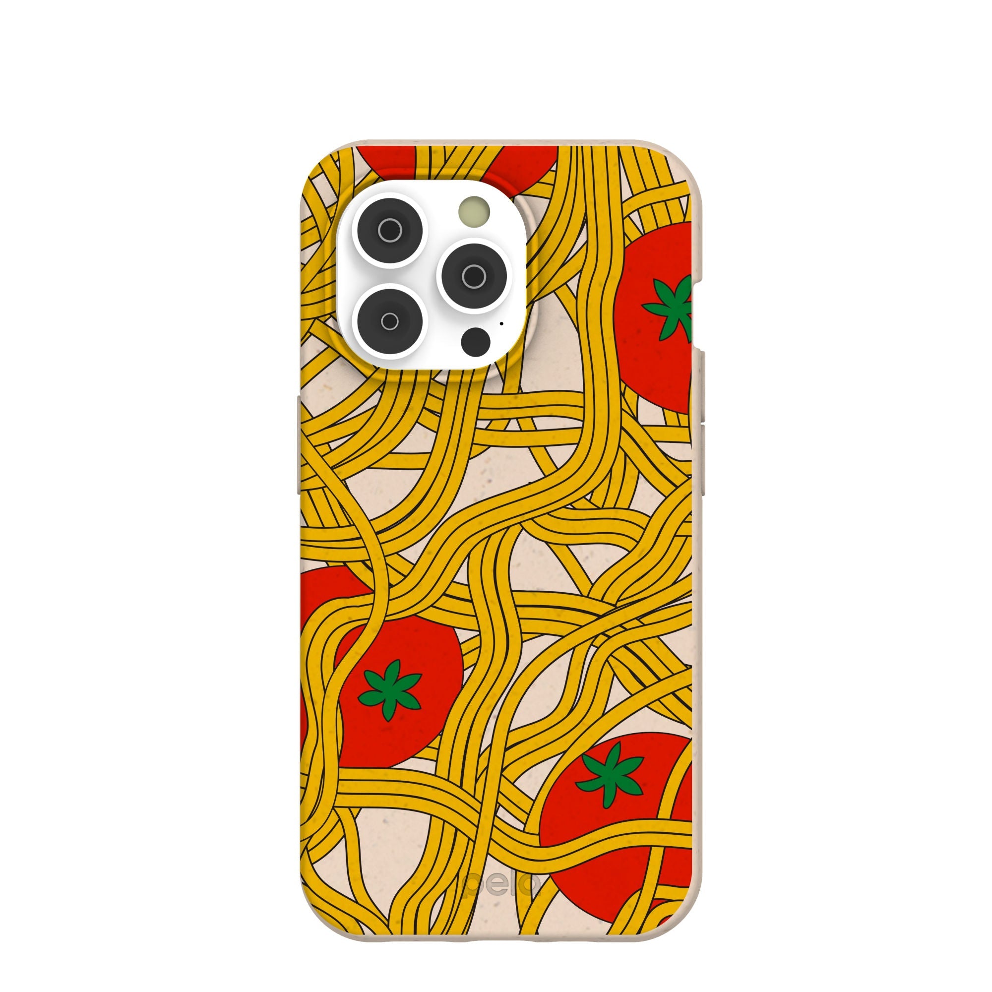 Seashell Spaghetti Splash iPhone 14 Pro Case Refurbished - Pela Case refurbished available on Cerqular