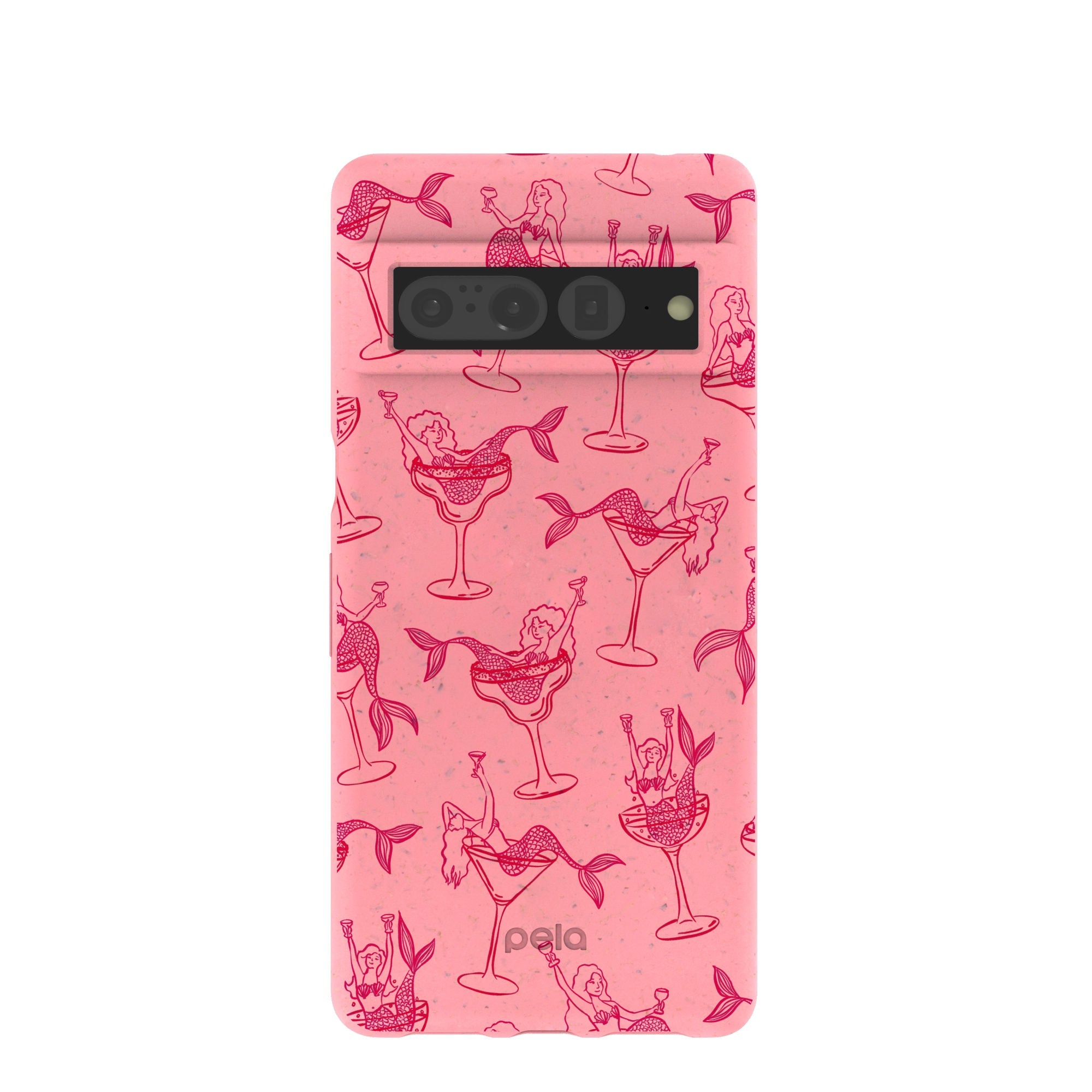 Bubblegum Pink Mermaid Cocktail Google Pixel 7 Pro Case Refurbished - Pela Case refurbished available on Cerqular