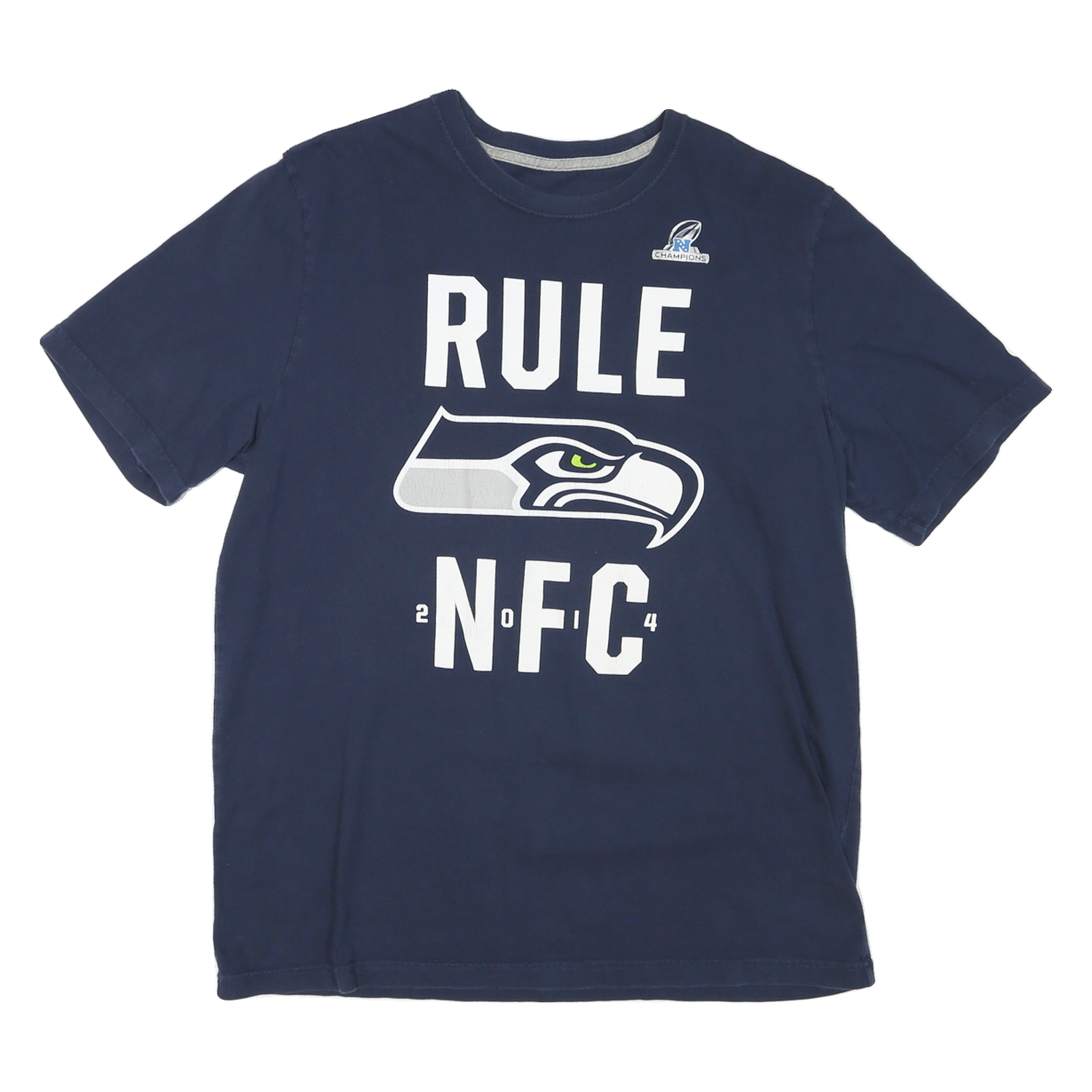 NIKE Mens Blue XL Short Sleeve Crew Neck Cotton T-Shirt NFL Print 2014 Refurbished - N/A refurbished available on Cerqular
