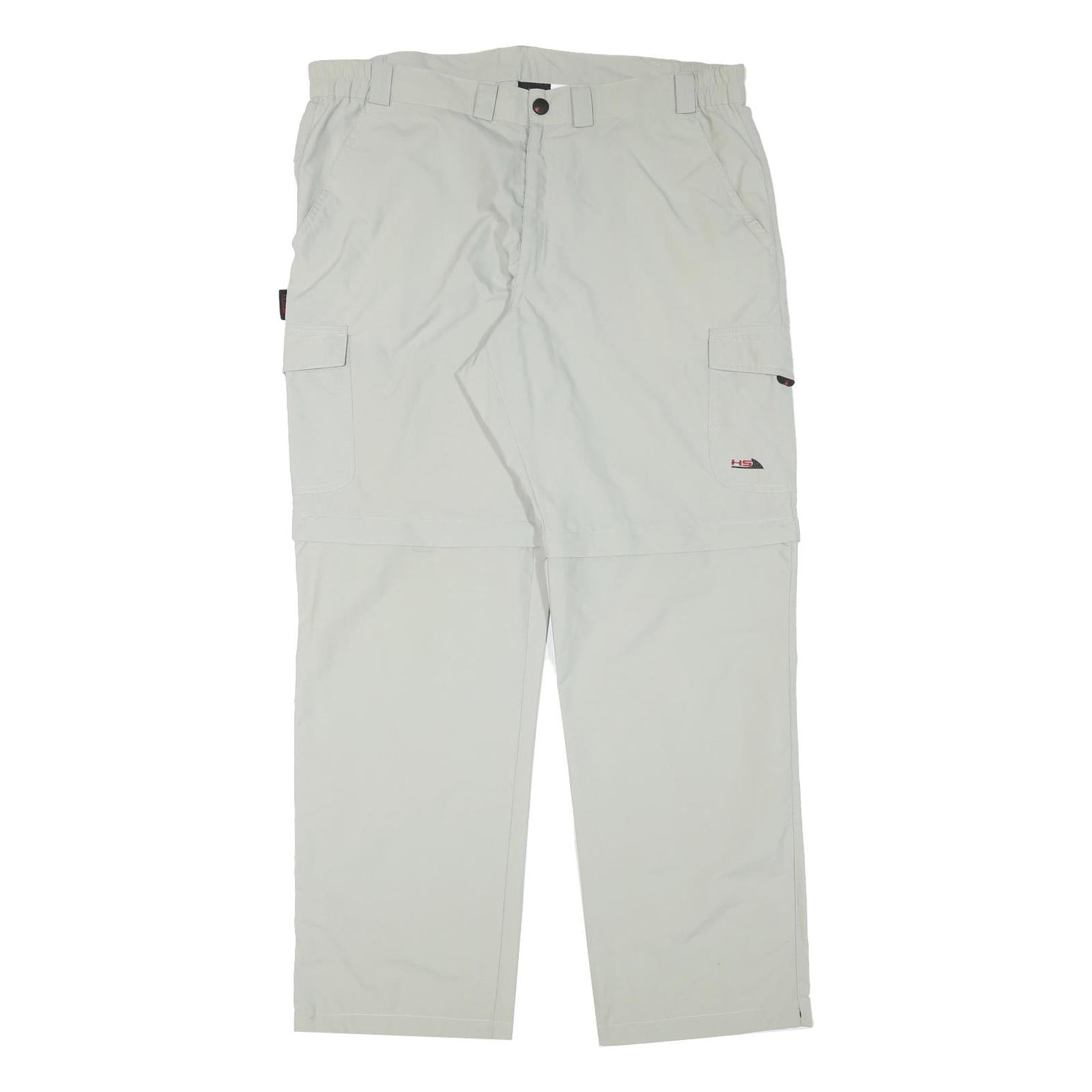 HS Mens Polyester Blend Beige Regular Fit Straight Leg Trousers W37 L31 Cargo Refurbished - N/A refurbished available on Cerqular