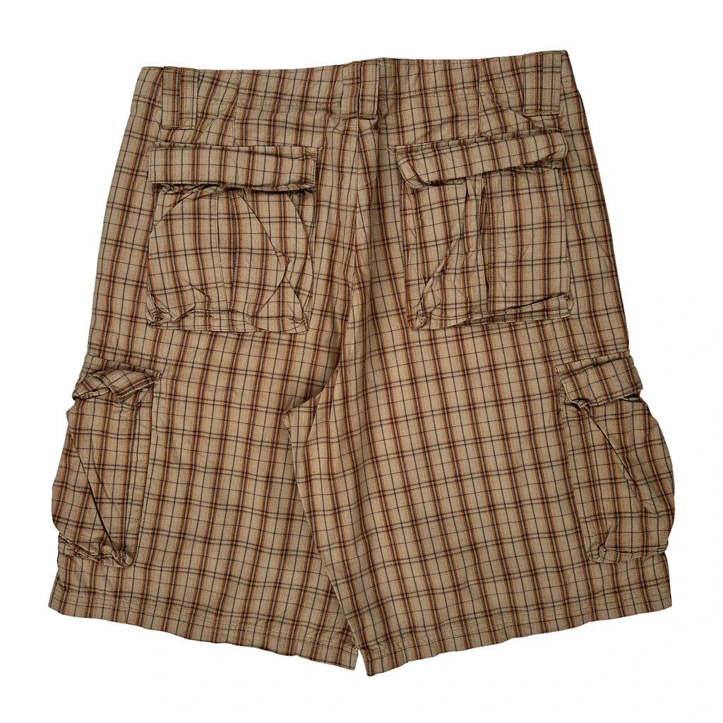 Buy Lee Checked Cargo Shorts - 38W 10L Beige Cotton Refurbished - $37.57 Lee Checked Cargo Shorts - 38W 10L Beige Cotton Refurbished - Thrifted (note: this is a term often used to describe second- refurbished available on Cerqular